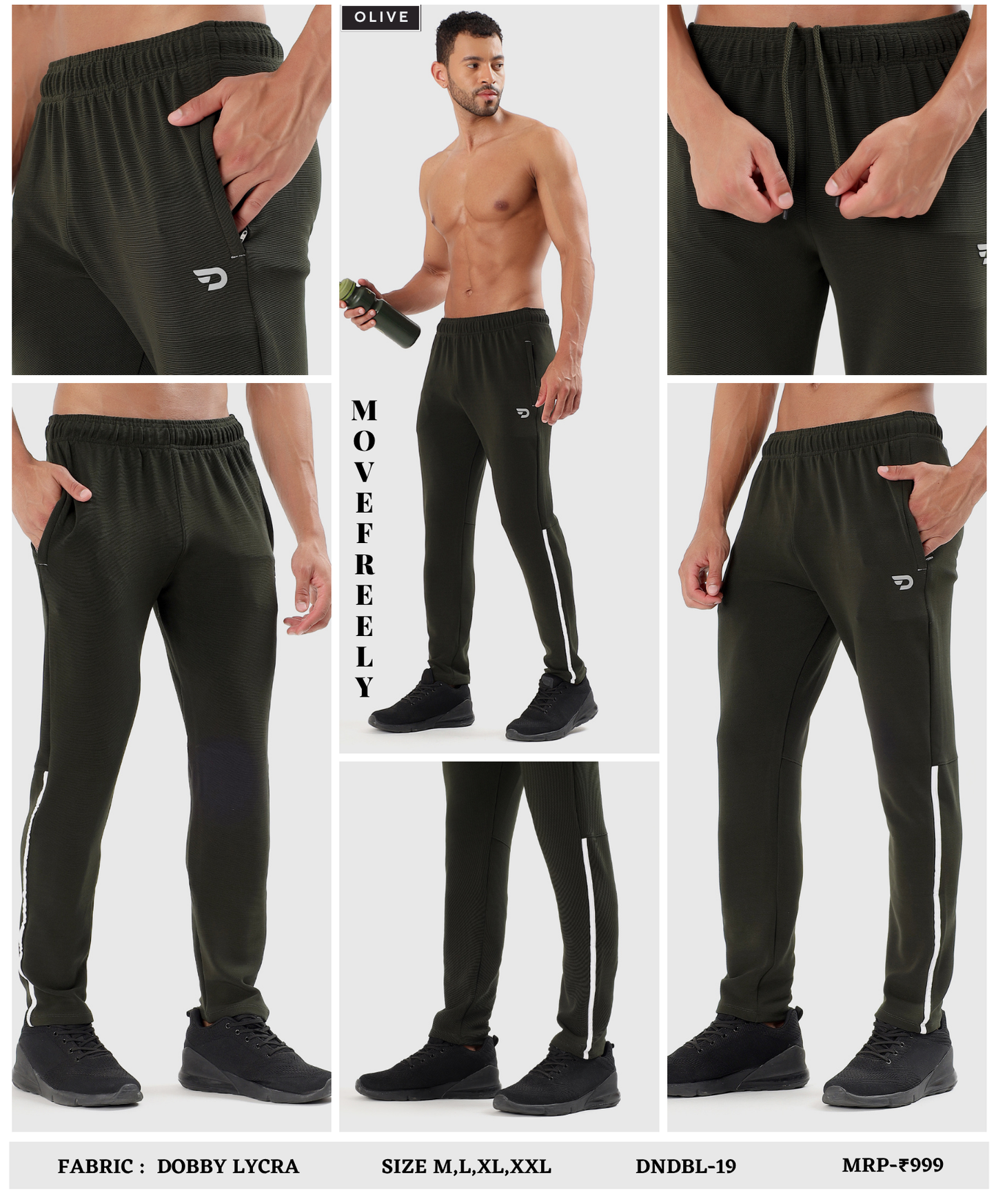 Stripe Trackpant - Imported Dobby Lycra (GSM 280)