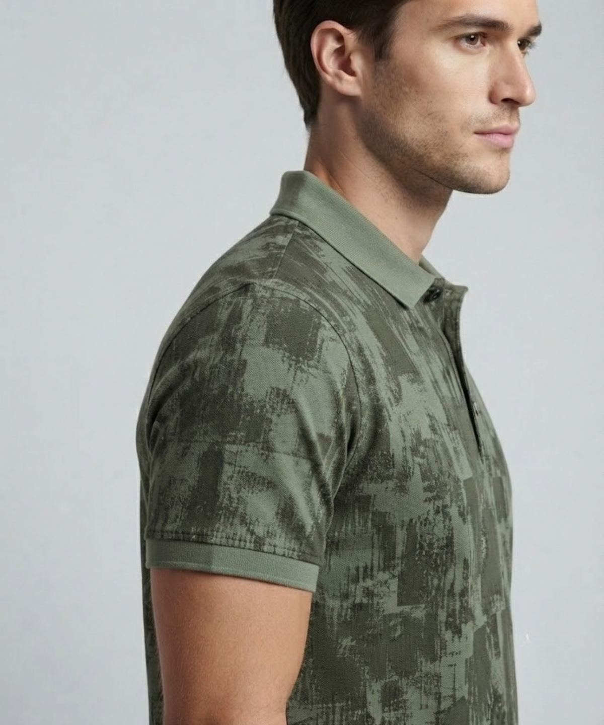 Denmonk Men’s Imported Korean Check Lycra Printed Polo T-Shirt | 180 GSM | Regular Fit