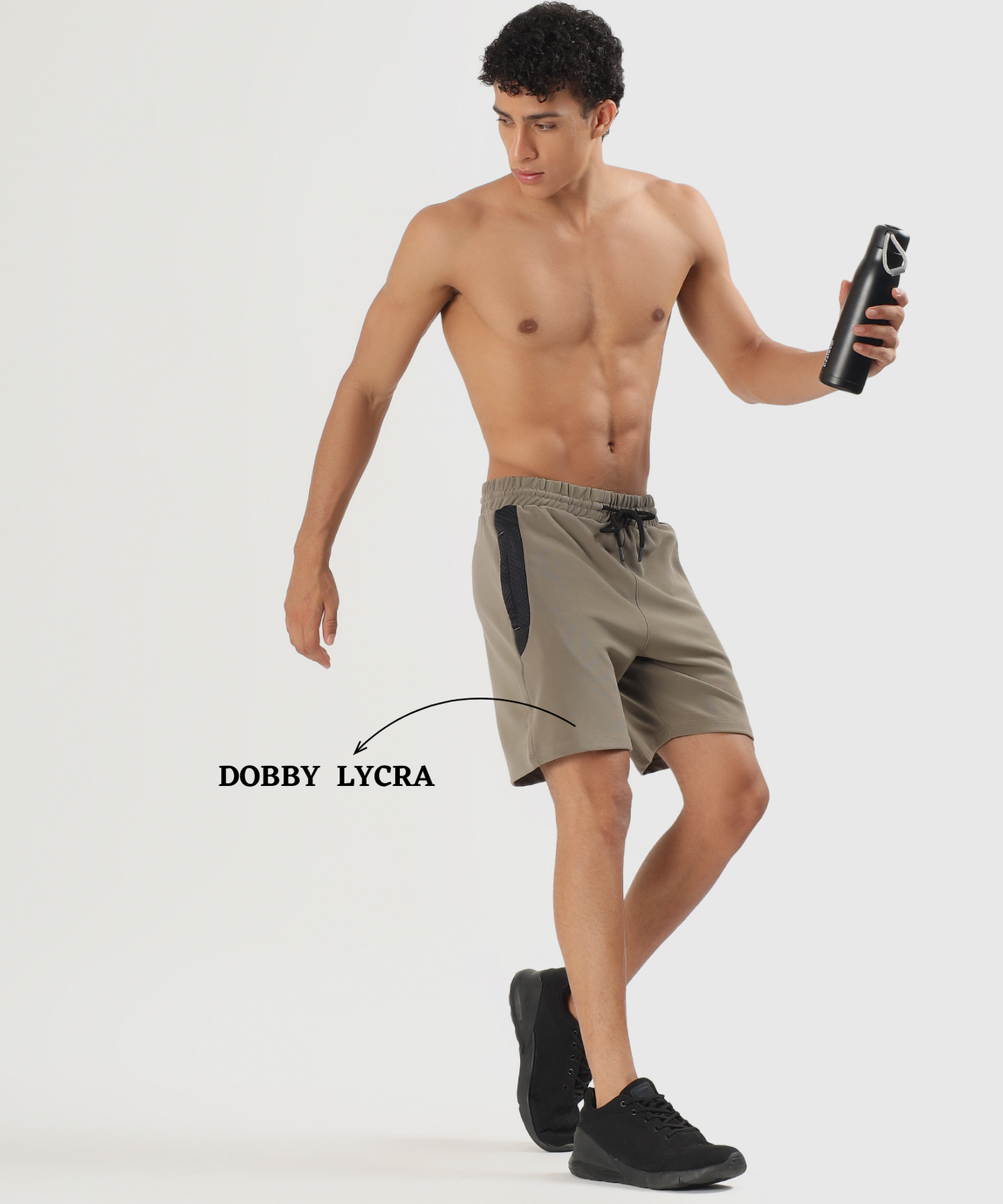 Active Bugdot Shorts- Imported Dobby Lycra (GSM 260)