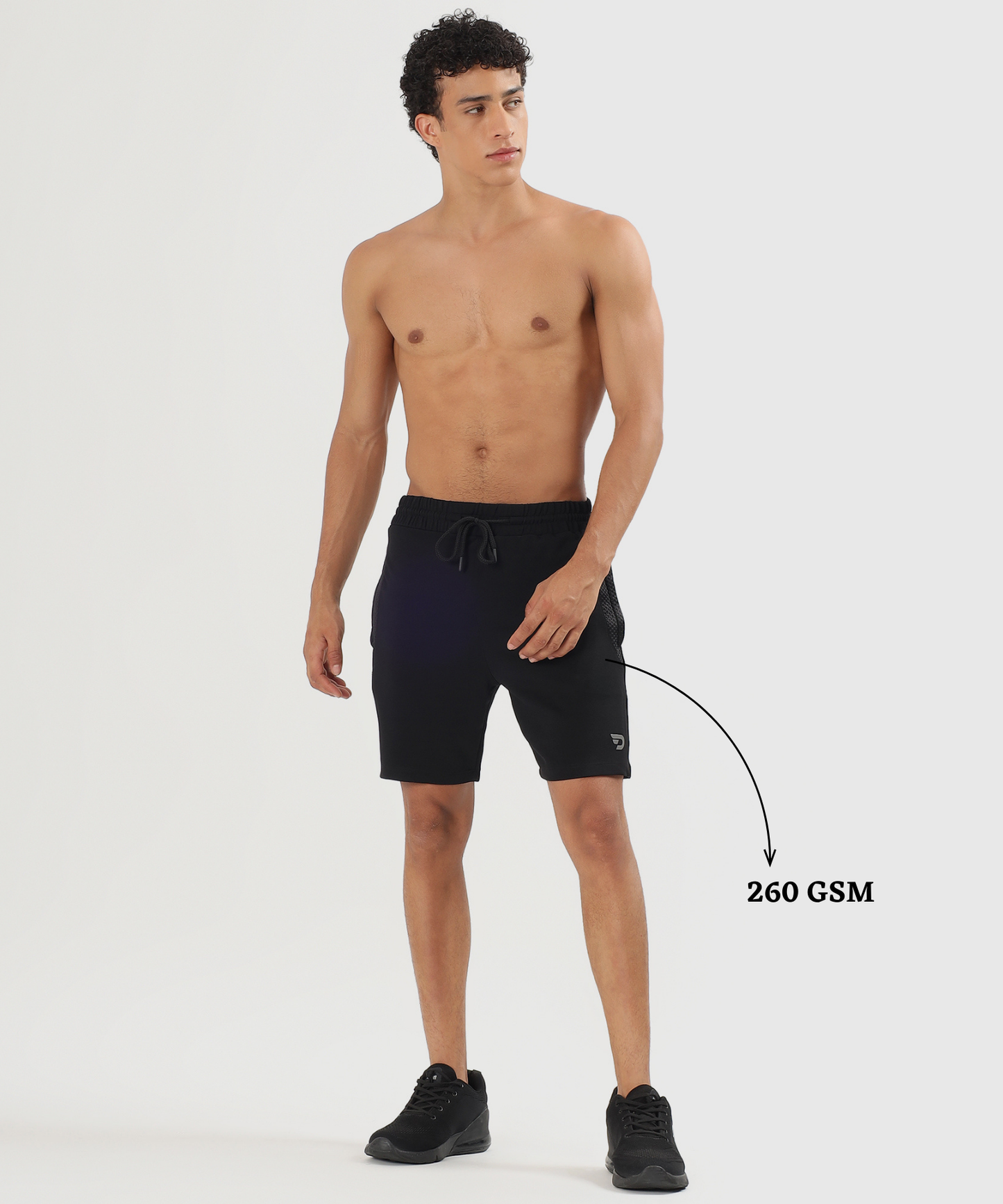 Active Bugdot Shorts- Imported Dobby Lycra (GSM 260)