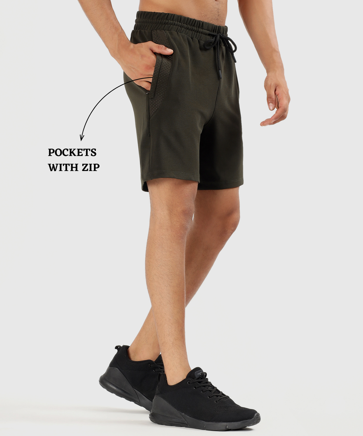 Active Bugdot Shorts- Imported Dobby Lycra (GSM 260)