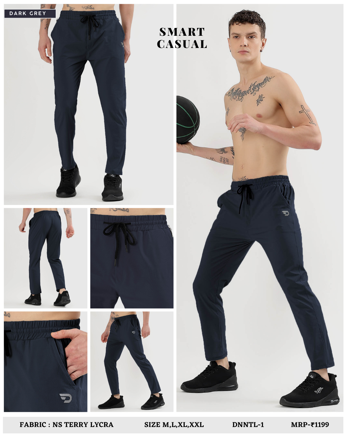 Power Play Trackpant - Imported Ns Terry Lycra (GSM 180-190)