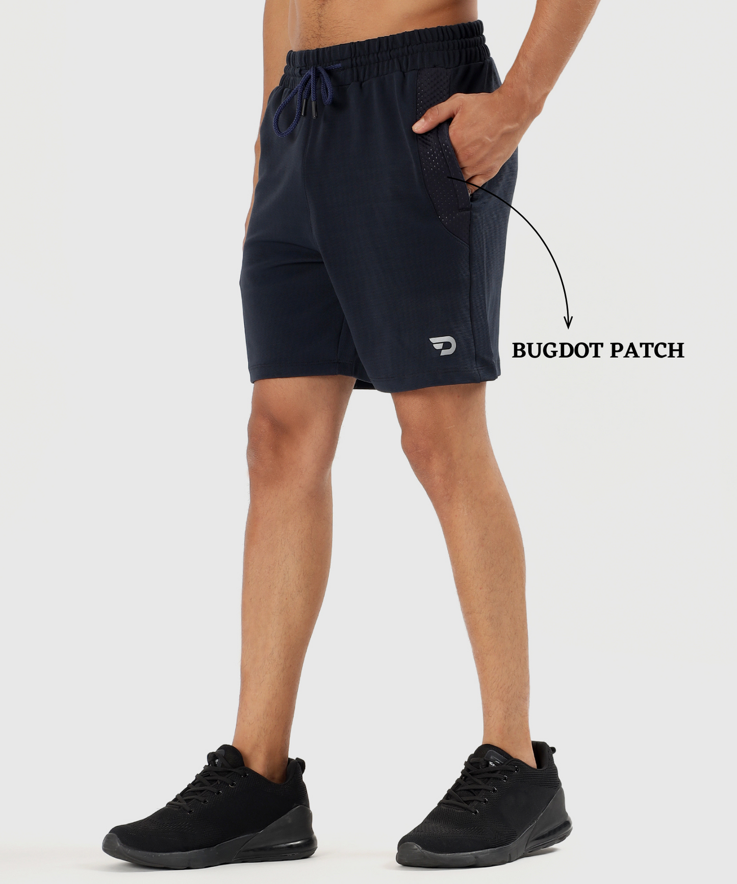 Active Bugdot Shorts- Imported Dobby Lycra (GSM 260)