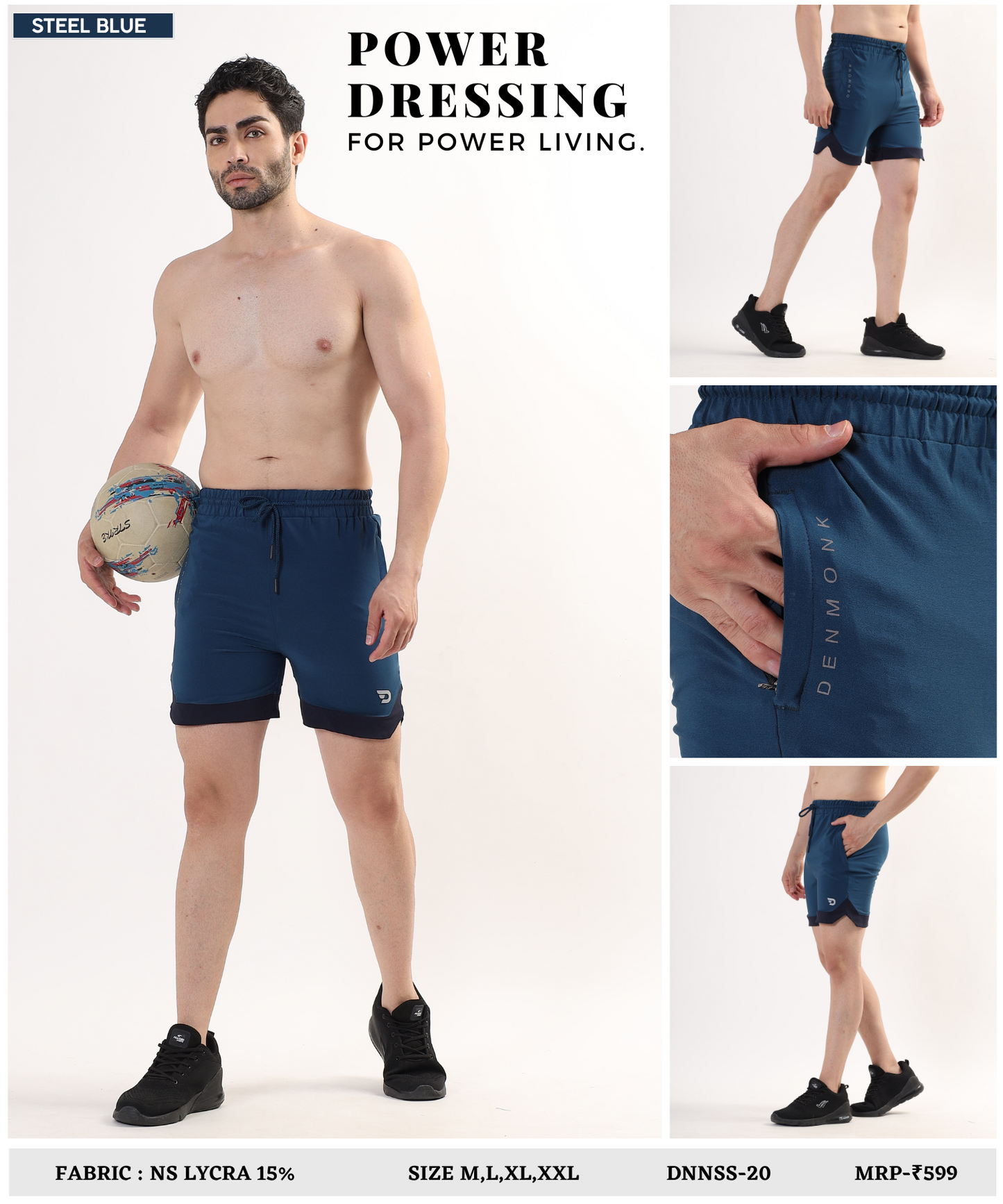 ParachuteFlex Shorts - Imported NS Parachute Lycra Shorts (15% Lycra 130 GSM)