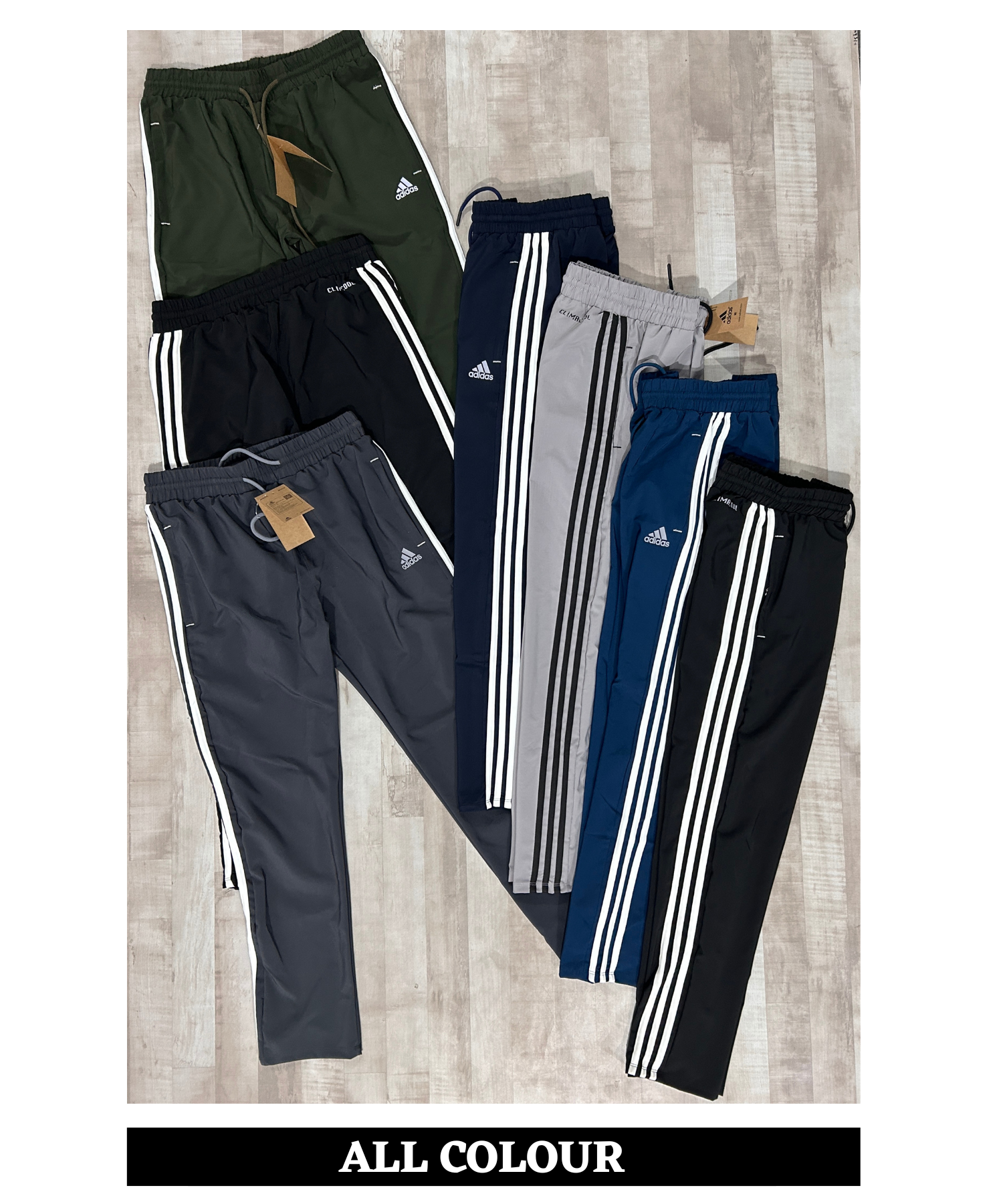 Imported Ns Parachute Lycra Trackpant (15% Lycra 145 GSM)| 3 strip