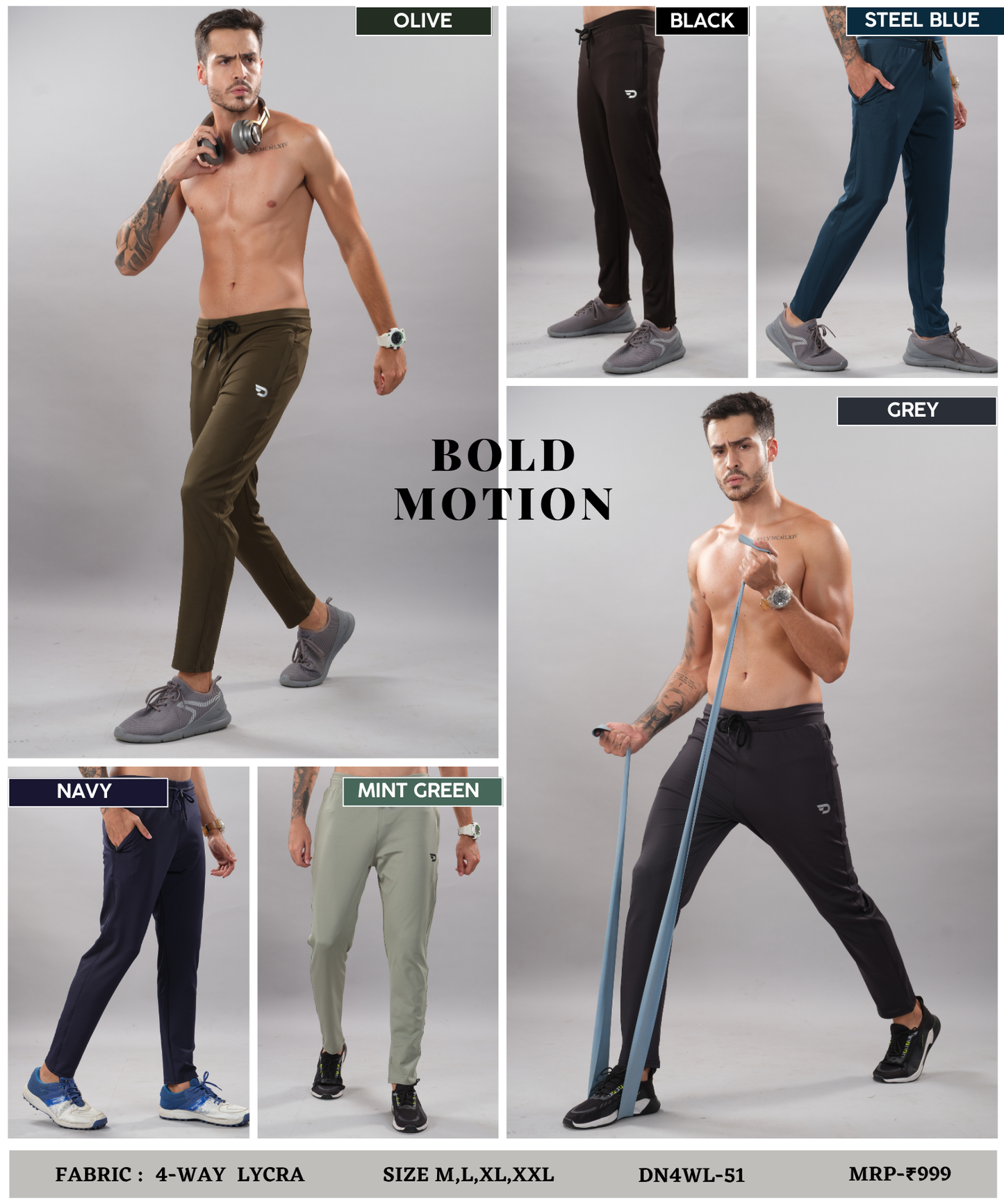 Power Trackpant - Imported 4way Taiwan Lycra Lower (GSM 280)