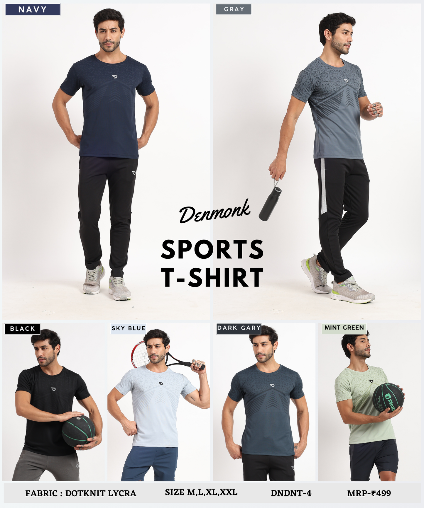 Sports T-Shirt - Imported Dotnit Lycra(GSM 180)
