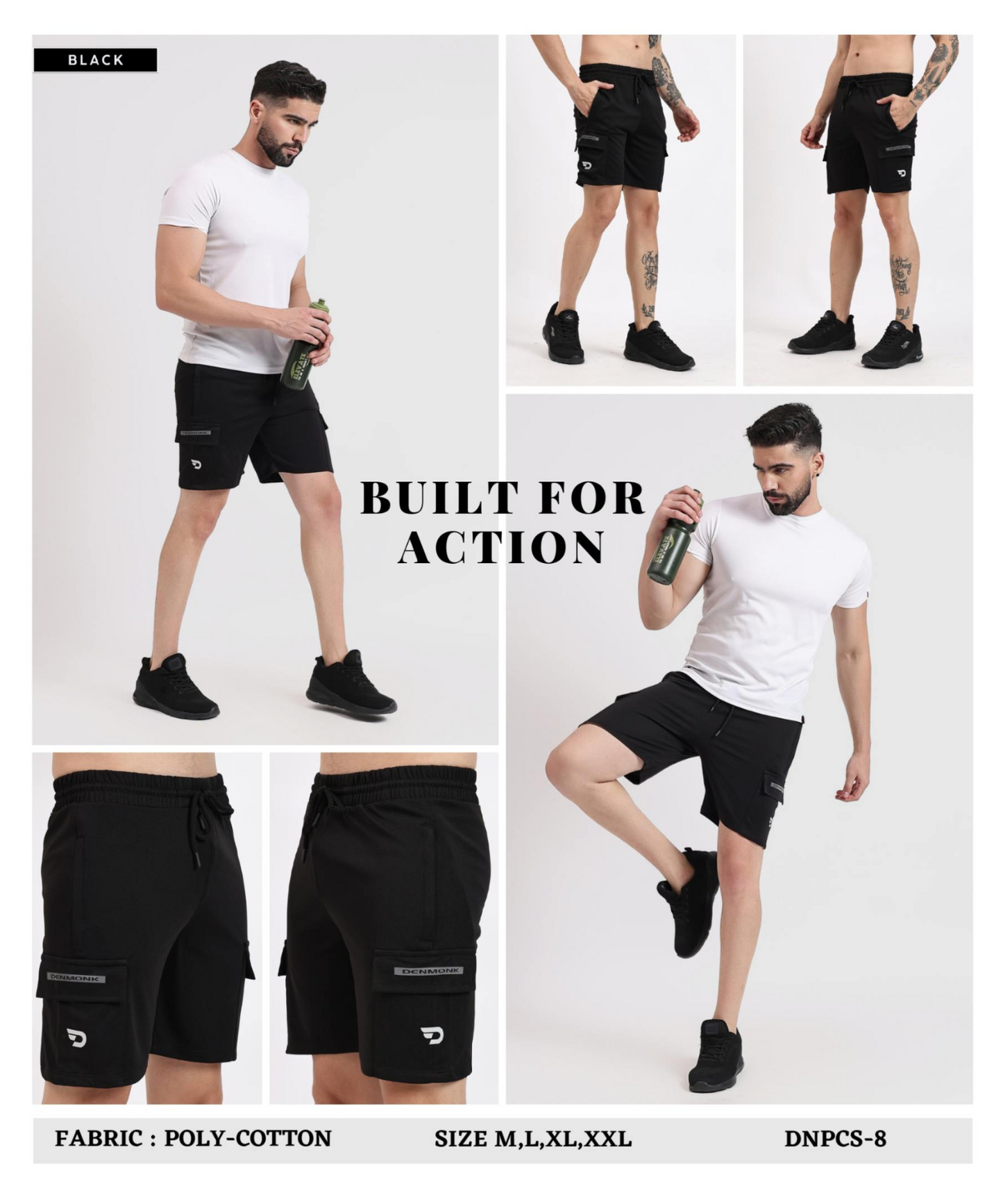 Poly Cotton Lycra Shorts - B2BZONE