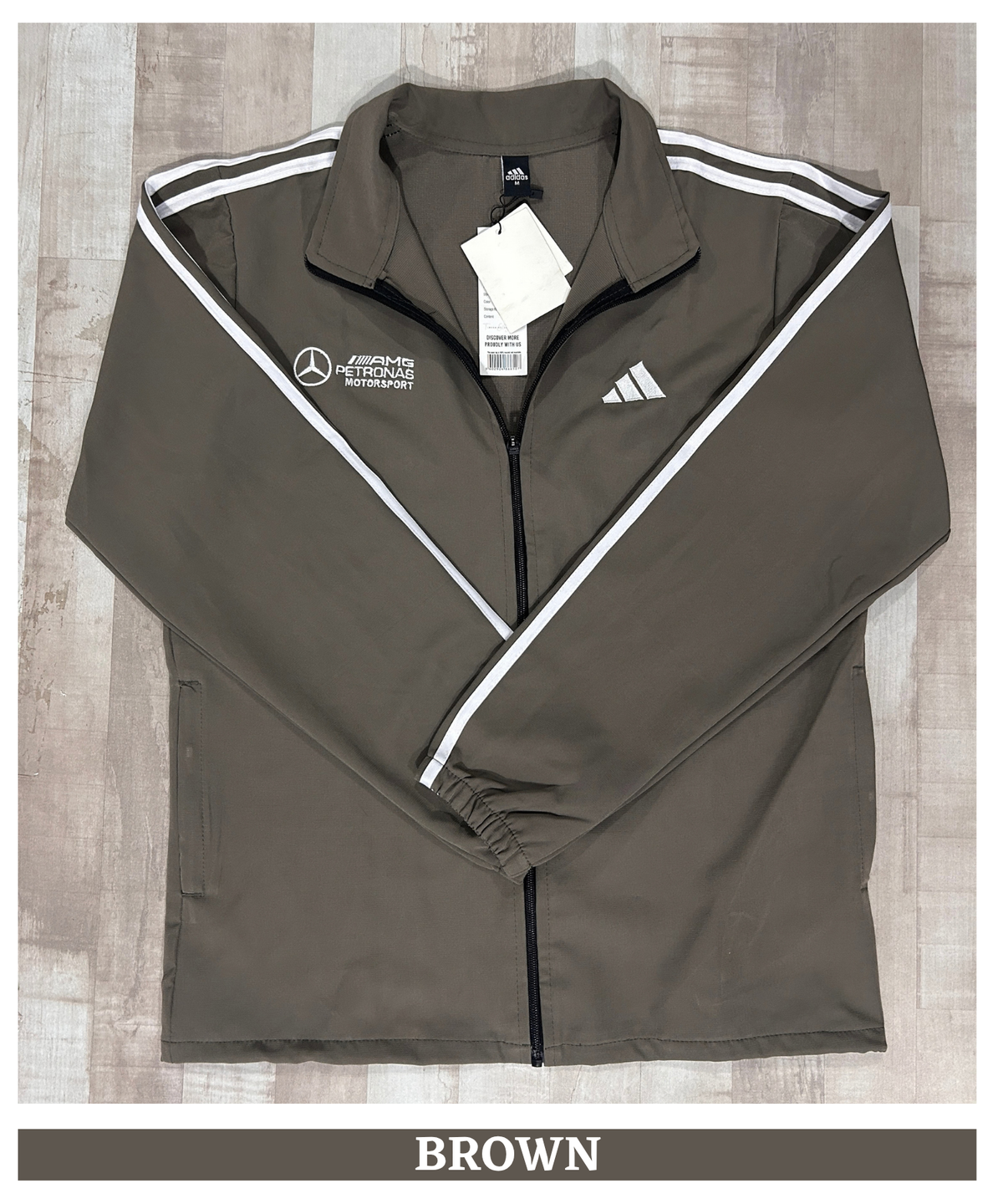 Men's Premium Imported Ns Terry Lycra Sports Jacket with 3Strips Design| Without Inner Lining | 180-190 GSM | Regular Fit