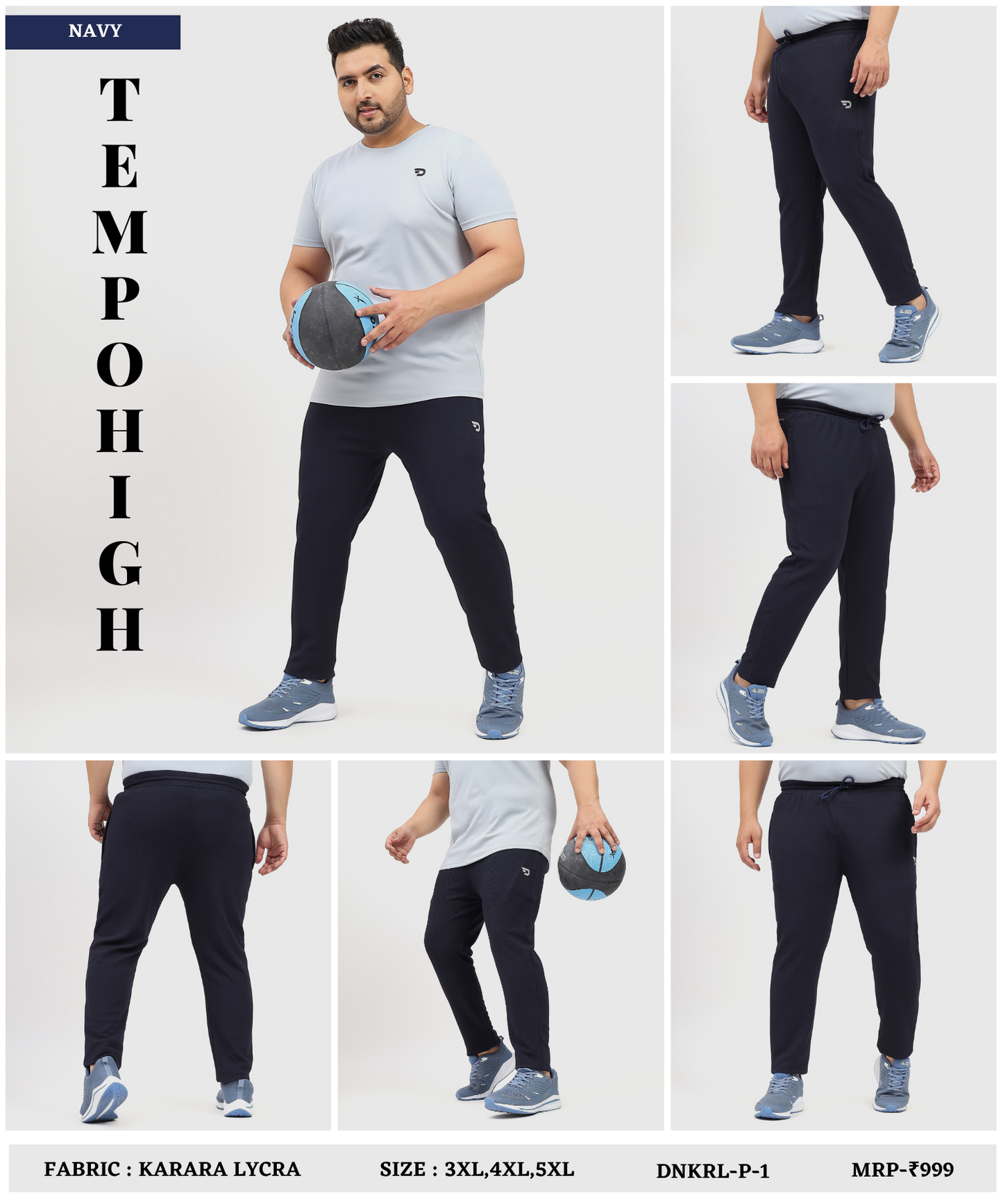 KararaTrack – Imported Karara Lycra | 260 GSM |Plus Size Lower