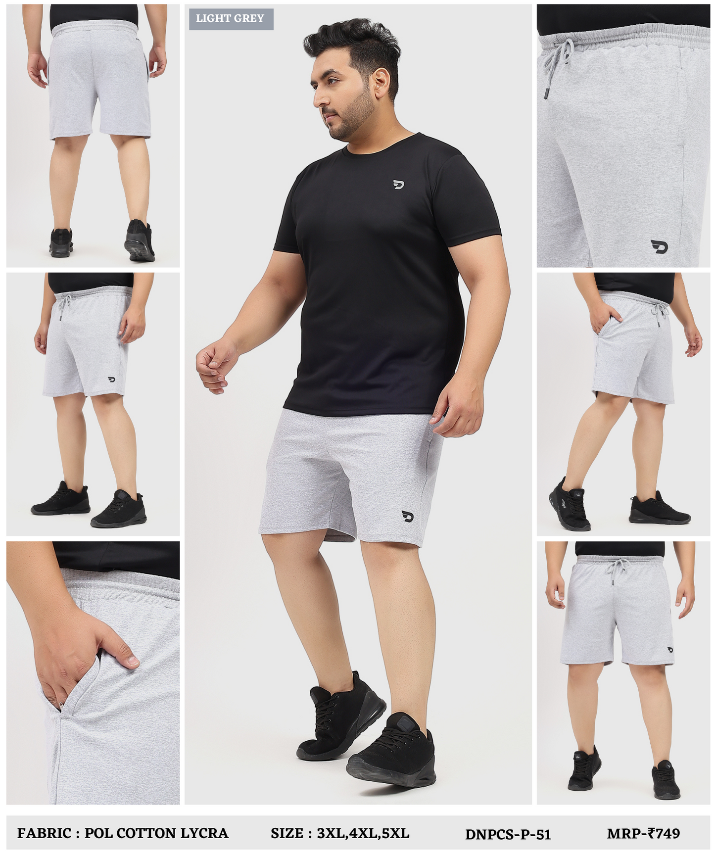Poly Cotton Lycra Shorts