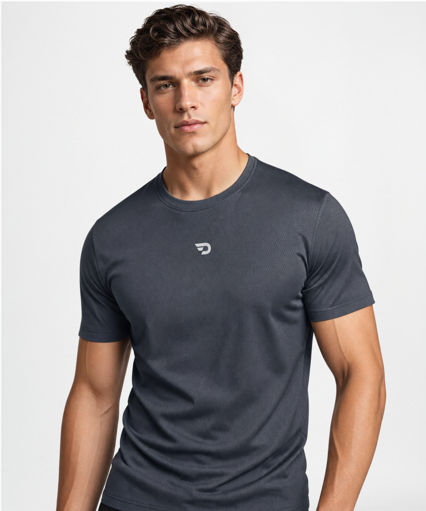 Men’s Imported Mesh Jacquard Lycra Activewear Regular Fit T-Shirt