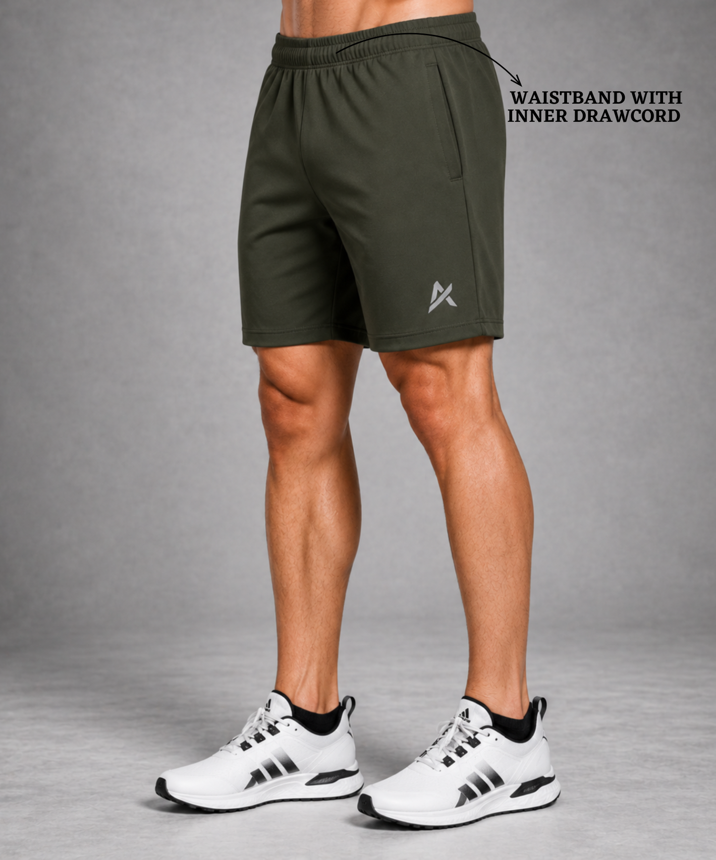 ATHVIX by Denmonk Premium 4-Way Lycra Shorts | 250 GSM | Regular Fit | Stretchable Quick-Dry Activewear for Men