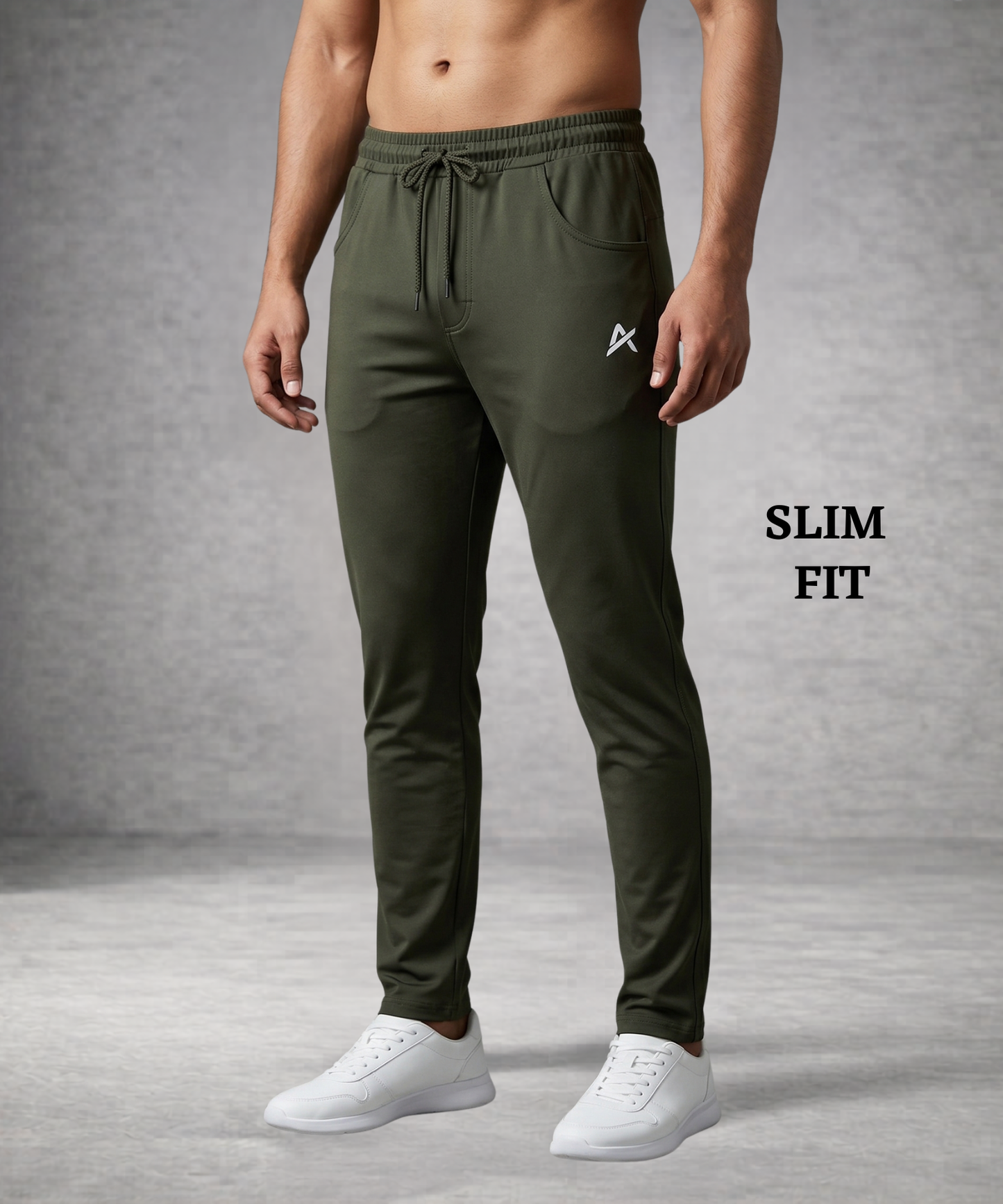 Men’s Imported 4-Way Lycra Track Lower – Heavy Quality | 240 GSM | Slim Fit | Athvix Active wear by Denmonk