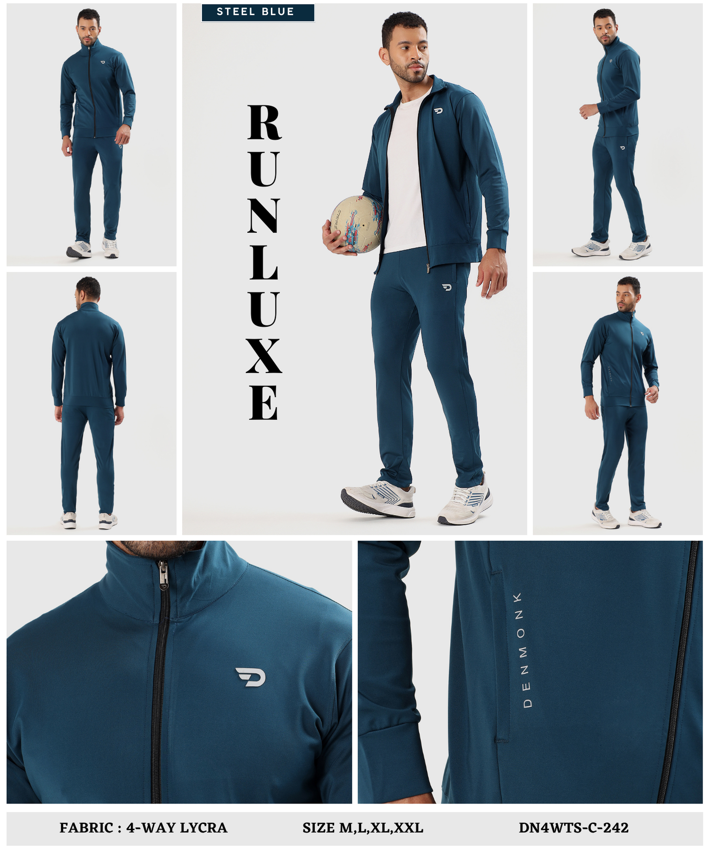 AeroFlex TrackSuit – Imported 4-Way Taiwan Lycra | GSM 290