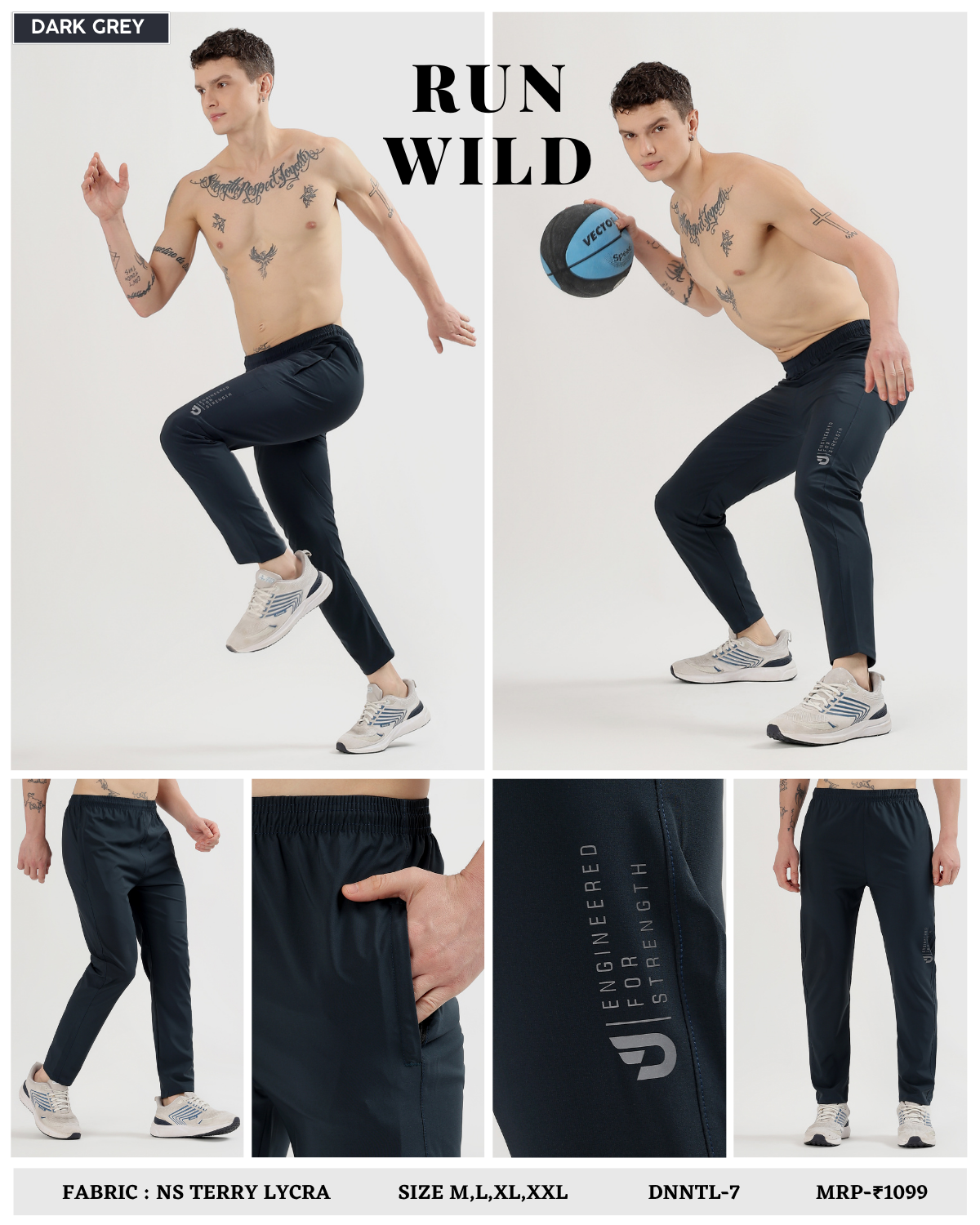 Slight Stretch Trackpant - Imported Ns Terry Lycra (GSM 180-190)