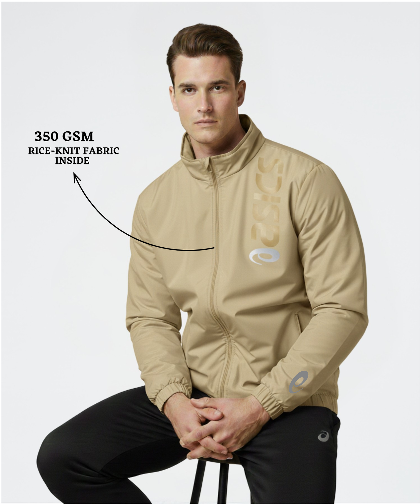Premium Feather touch Embossed Printed Waterproof Windcheater ( Gsm 350 , Rice-knit fabric inside )