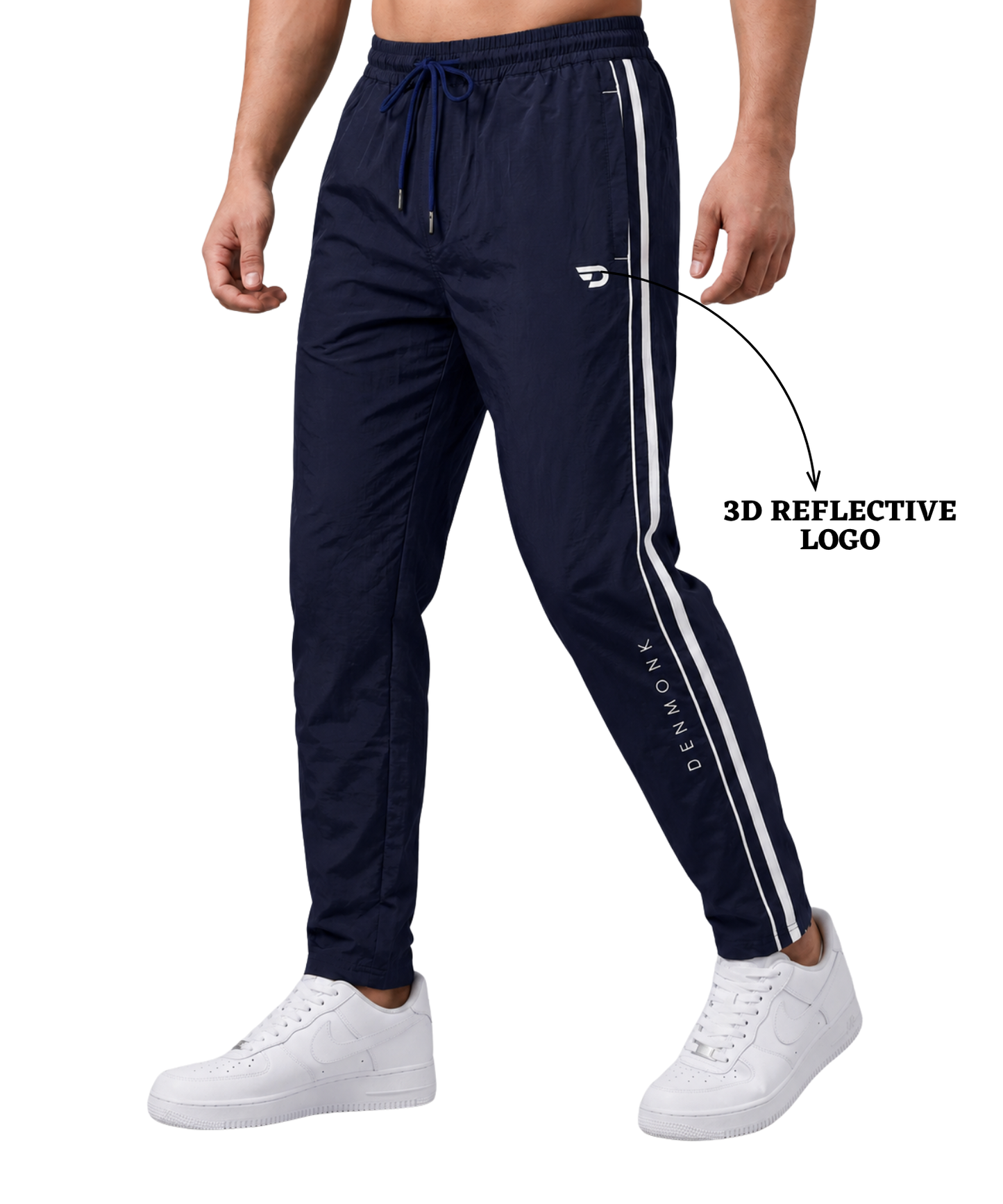 Men’s Imported Nylon Crush Lycra Track Pant with Stylish Double Side Piping