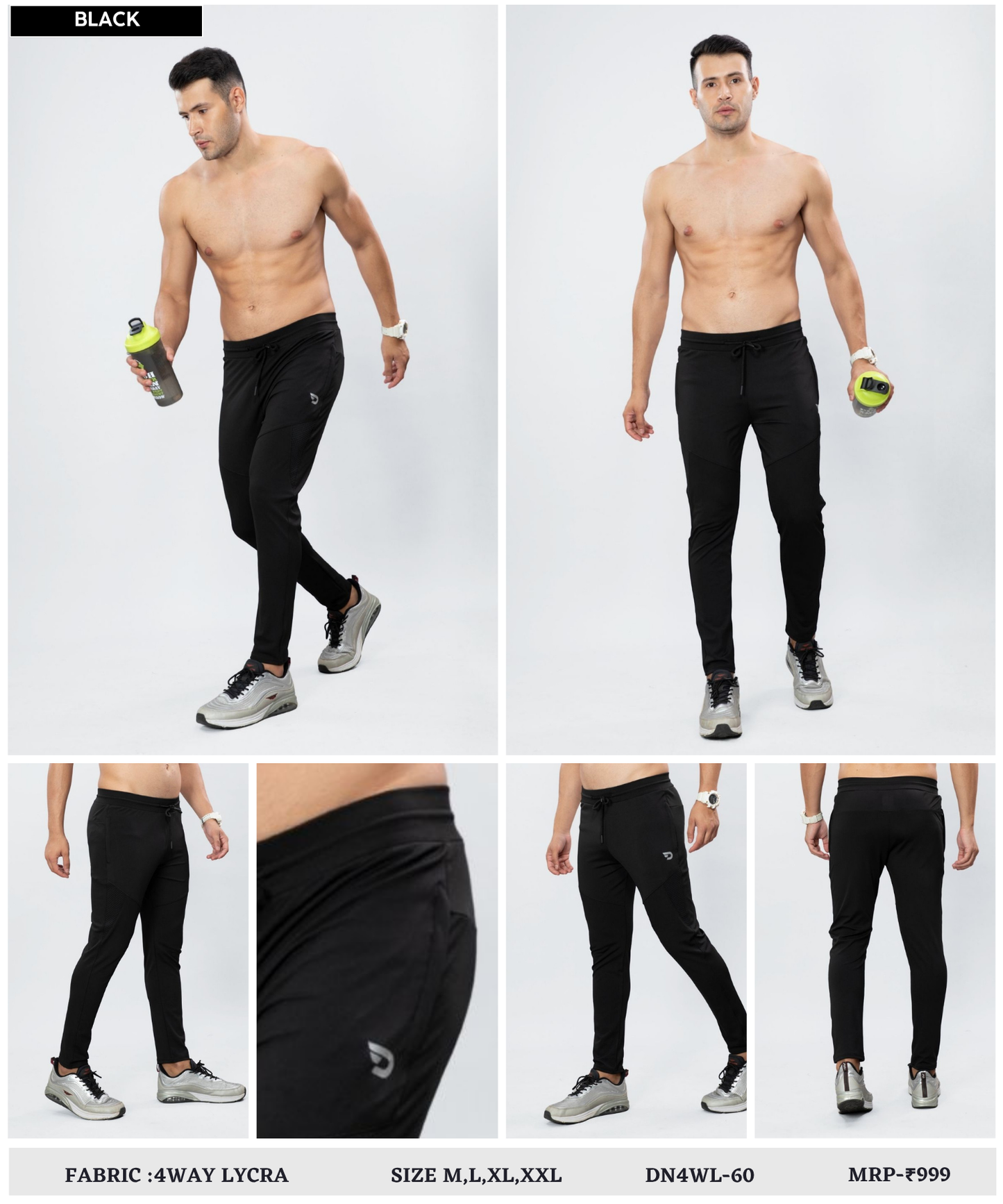 High-stretch Trackpant Imported 4way Taiwan Lycra Trackpant ( 280 GSM)