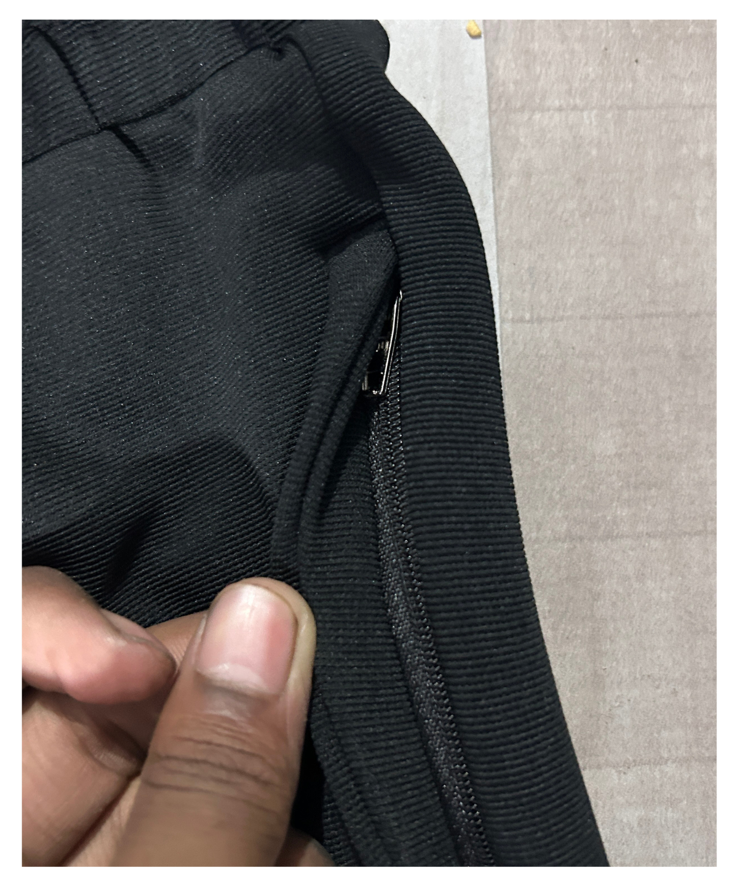 Imported Dobby Lycra Trackpant (GSM 250) | Knee Zip Pocket