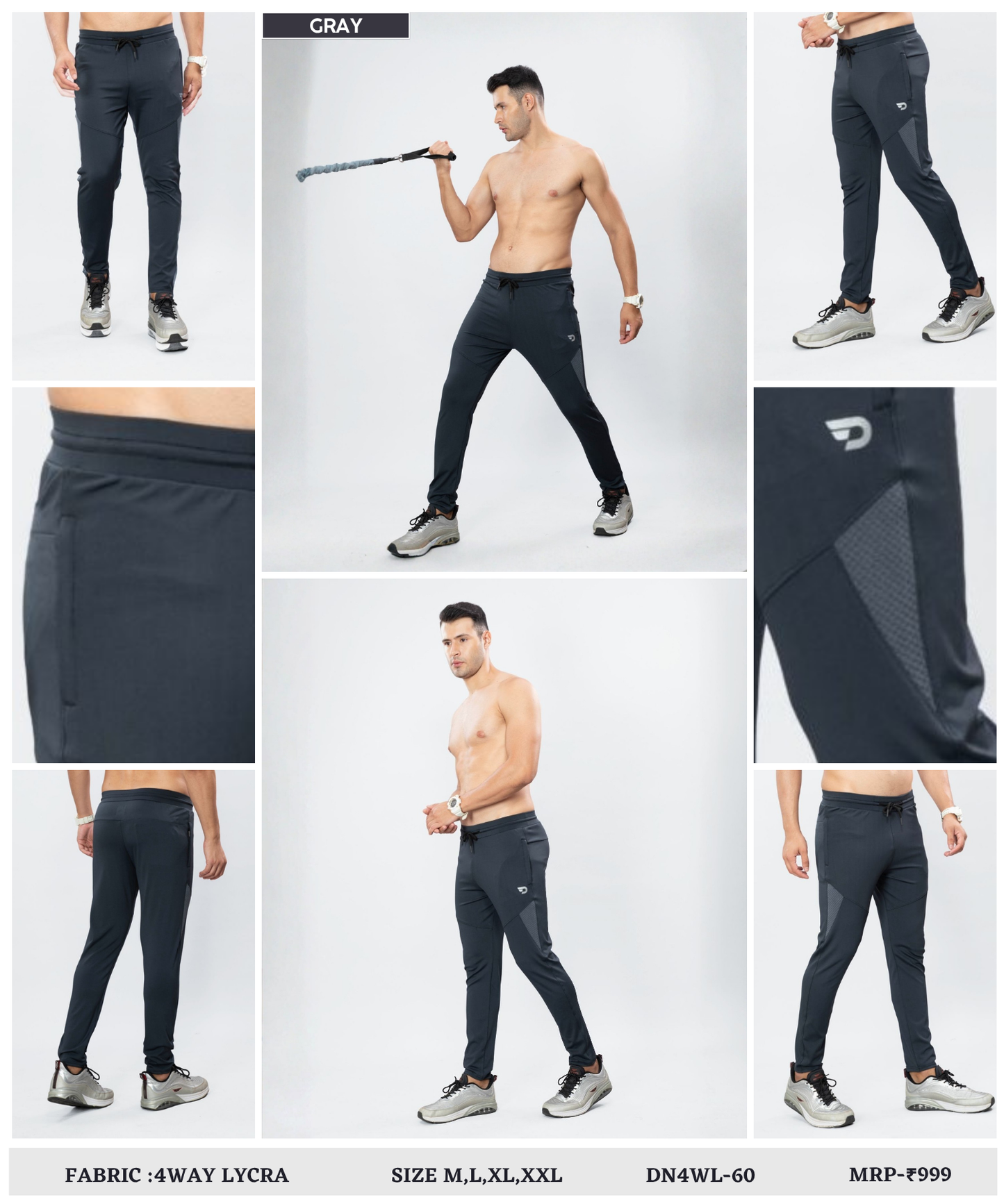 High-stretch Trackpant Imported 4way Taiwan Lycra Trackpant ( 280 GSM)