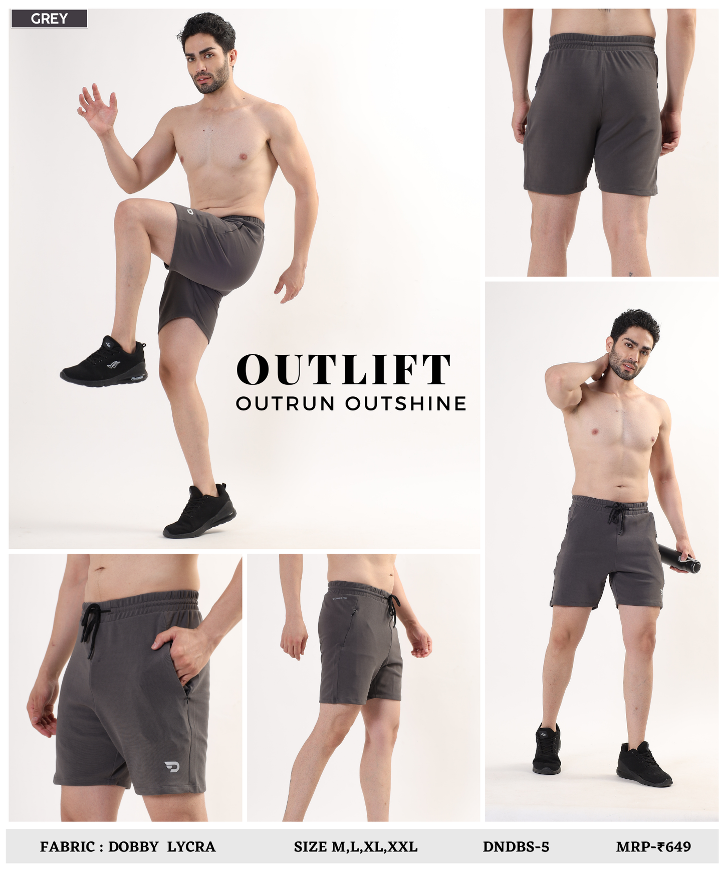 Sport Fit shorts - Imported Dobby Lycra (GSM 260)