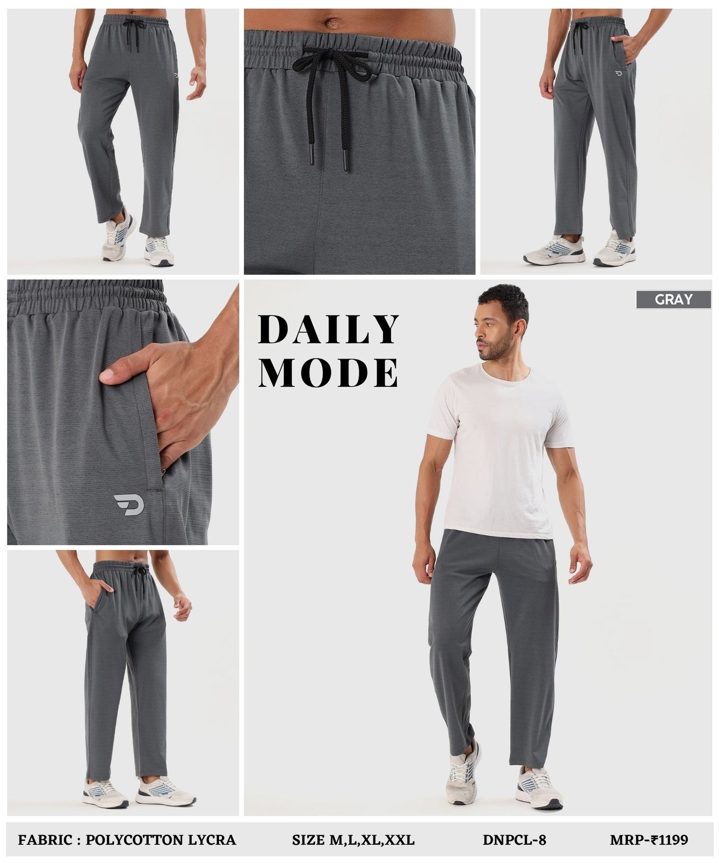 Urban Straight Trackpant- Imported Poly Cotton Lycra  (GSM 280)