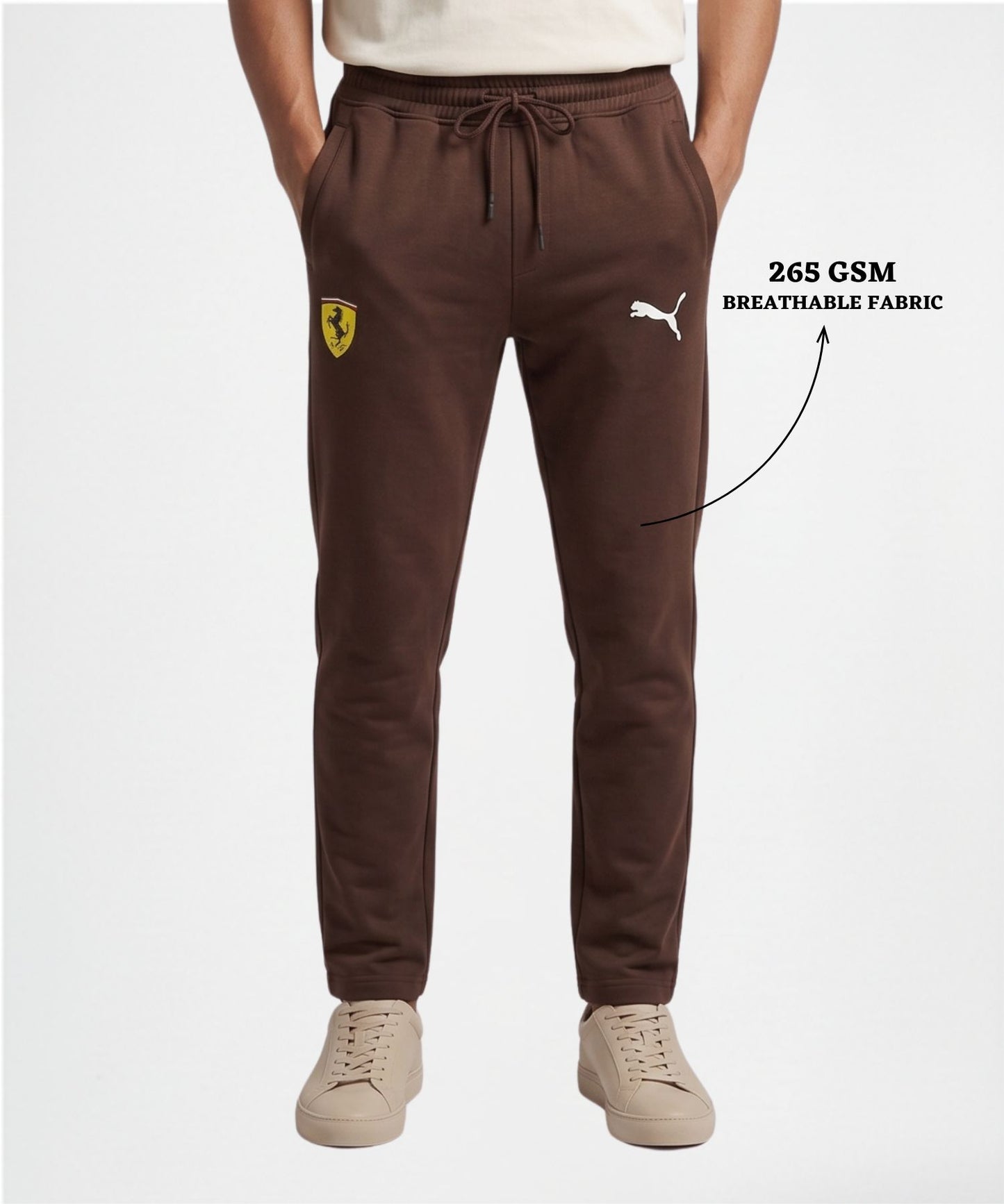 Premium Quality 100% Cotton Trackpant (GSM 265)| Slim Fit | Dual Side Emboidery
