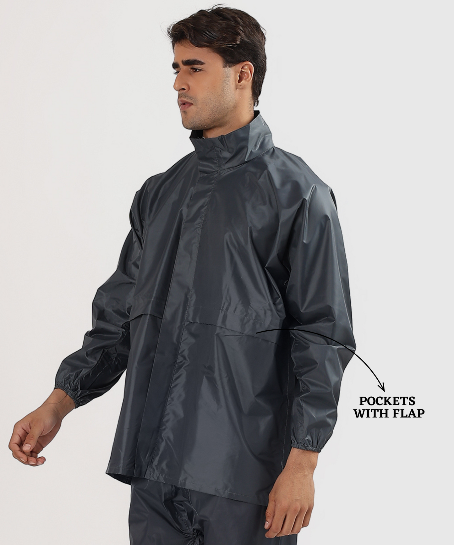 Men’s Semi-Rubber Rain Suit – Free Size