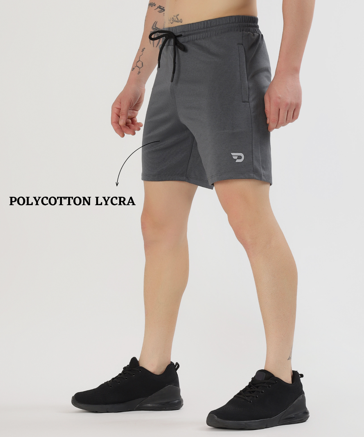 FlexZip Essential Shorts - Imported Poly Cotton Lycra Shorts (GSM 250) | DOD