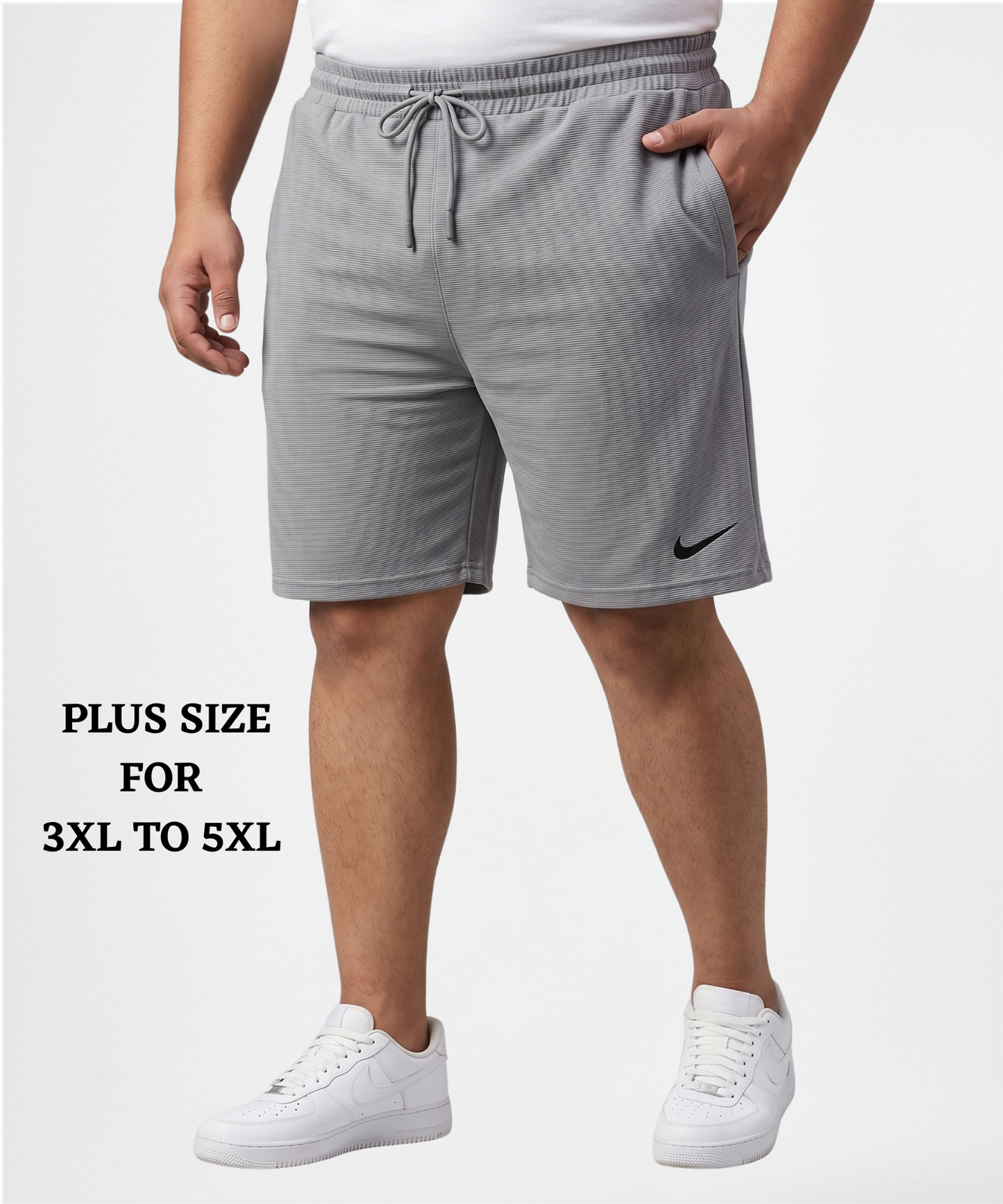 Imported Dobby Lycra Plus Size Shorts (GSM 250)