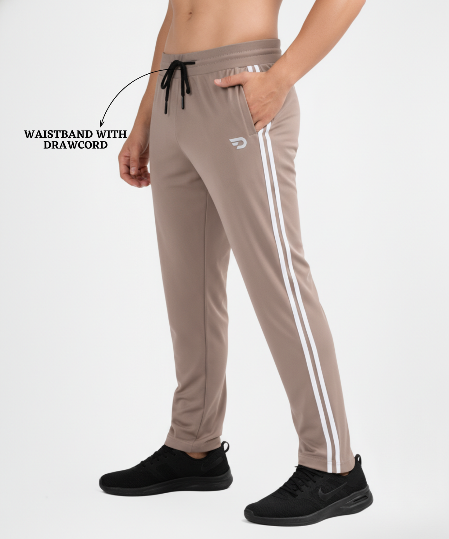 Imported Taiwan Lycra Track Pants | 2 Side Stripe (2 Pati) | 280 GSM