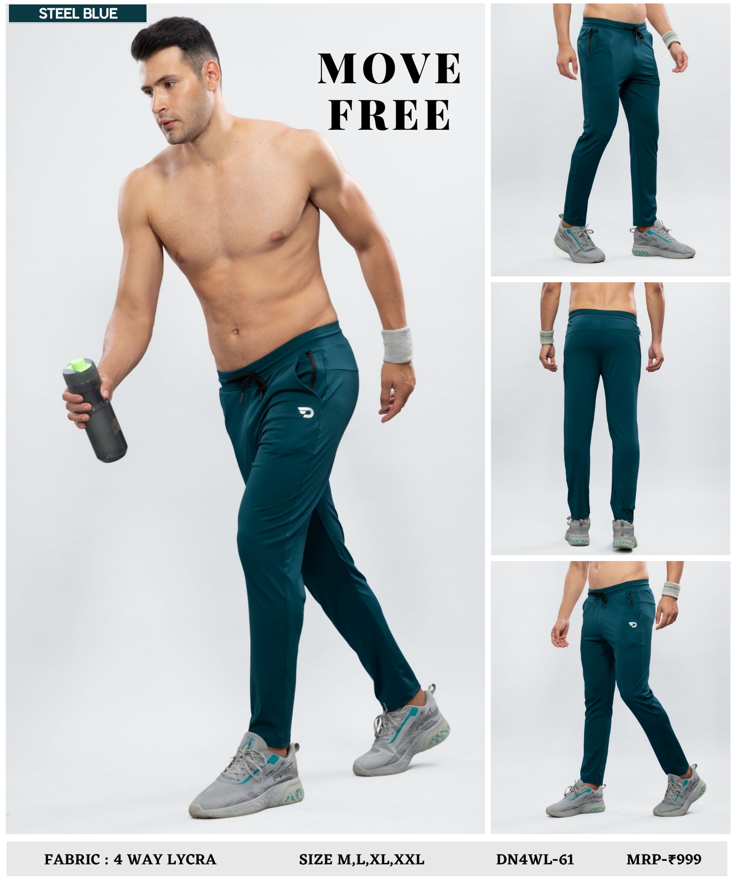 Cross Pocket Utility Trackpant – Imported 4Way Taiwan Lycra ( 280 GSM )