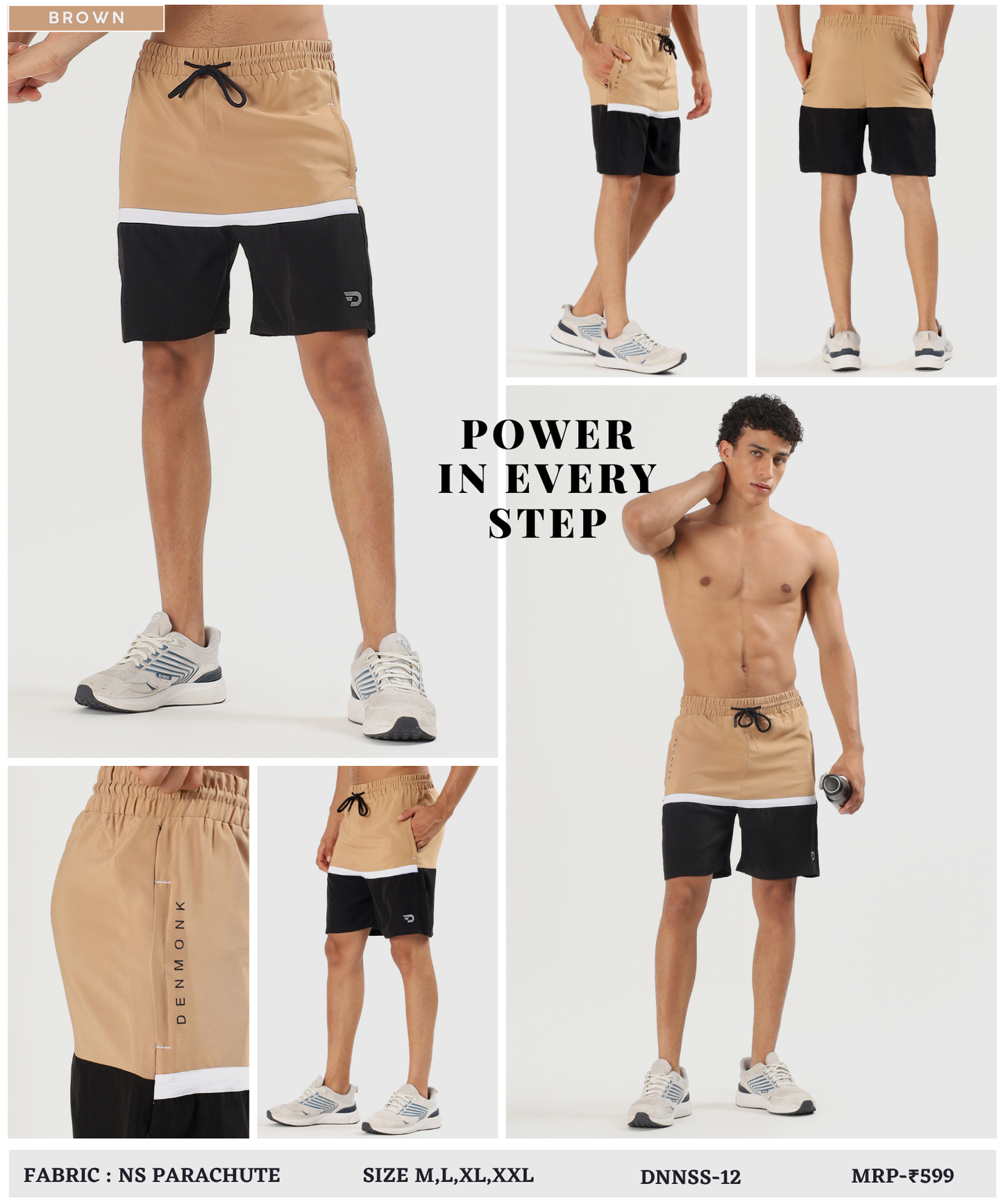 Block shorts - Imported Ns Parachute Lycra (15% Lycra 130 GSM)