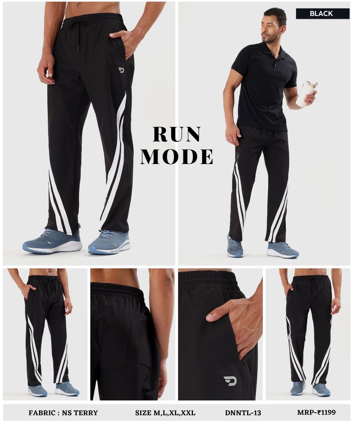 Men’s Imported NS Terry Lycra Straight Fit Trackpant  – Soft, Stretchable & Durable (GSM 180–190)