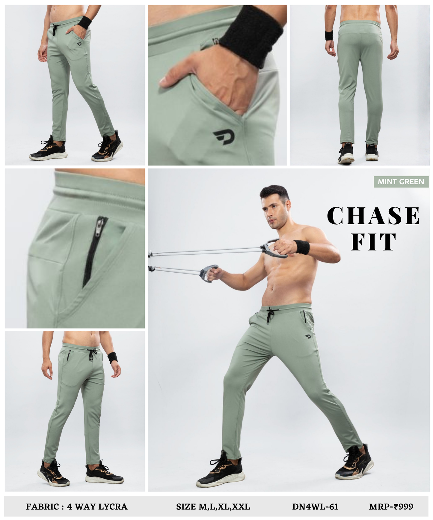 Cross Pocket Utility Trackpant – Imported 4Way Taiwan Lycra ( 280 GSM )