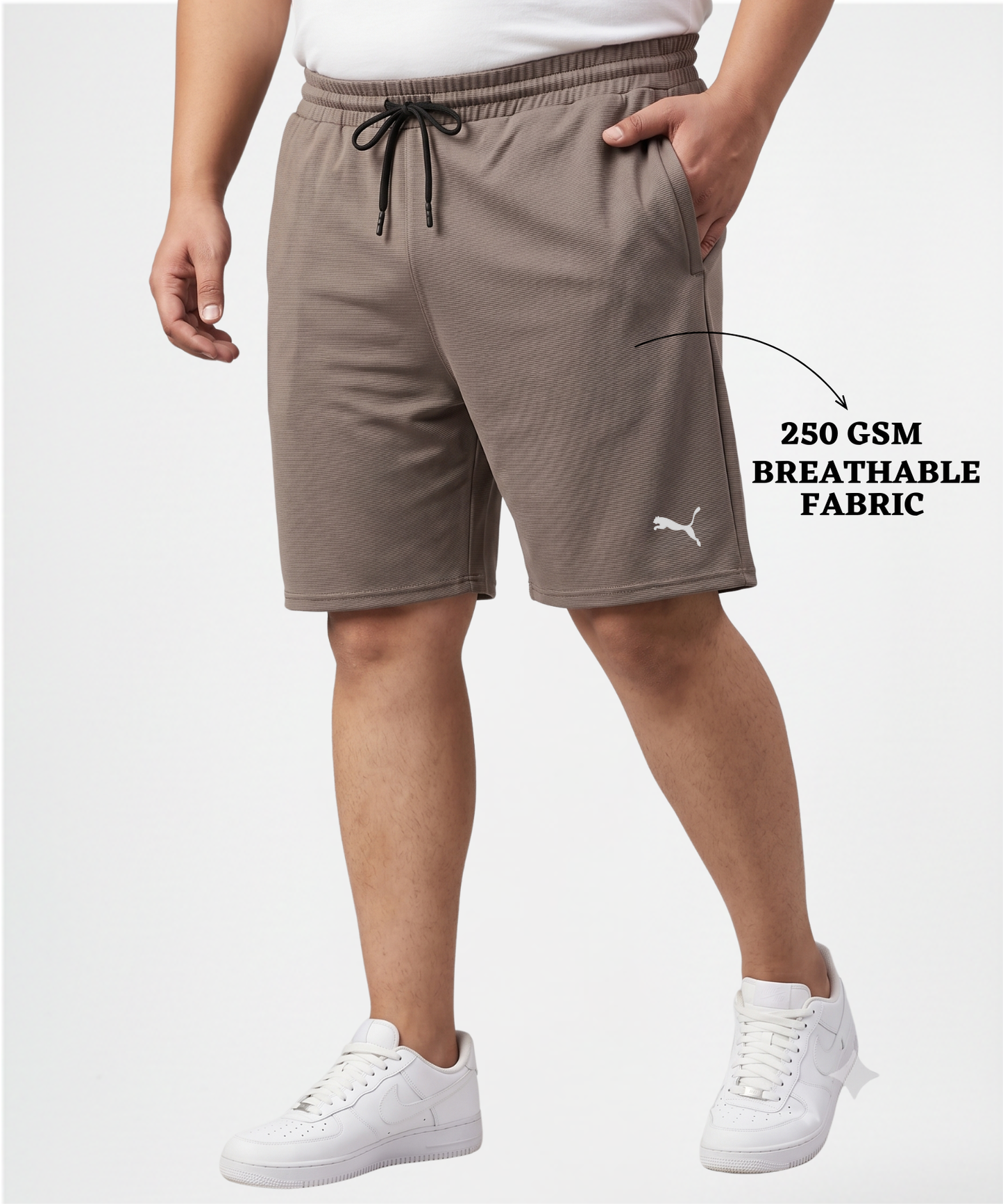 Imported Dobby Lycra Plus Size Shorts (GSM 250)