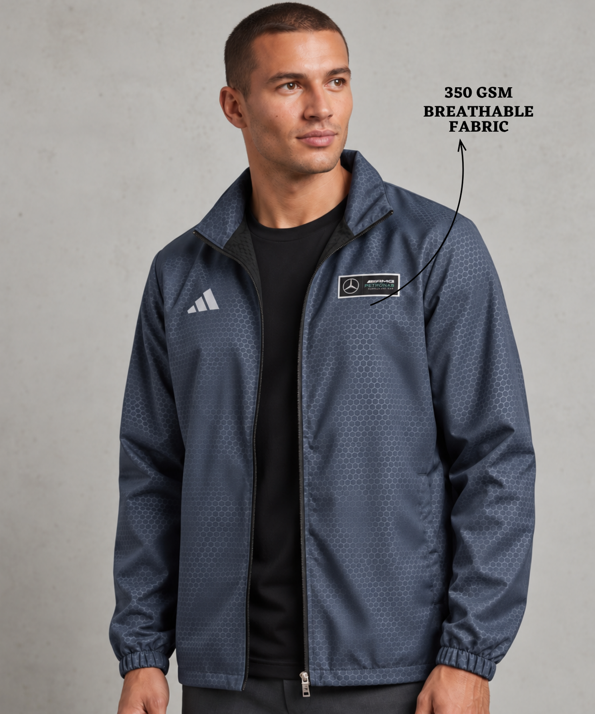 Imported Premium Quality TPU Embossed Windcheater With Inner Lining | Dual Branding Logo | GSM 350 | Regular Fit