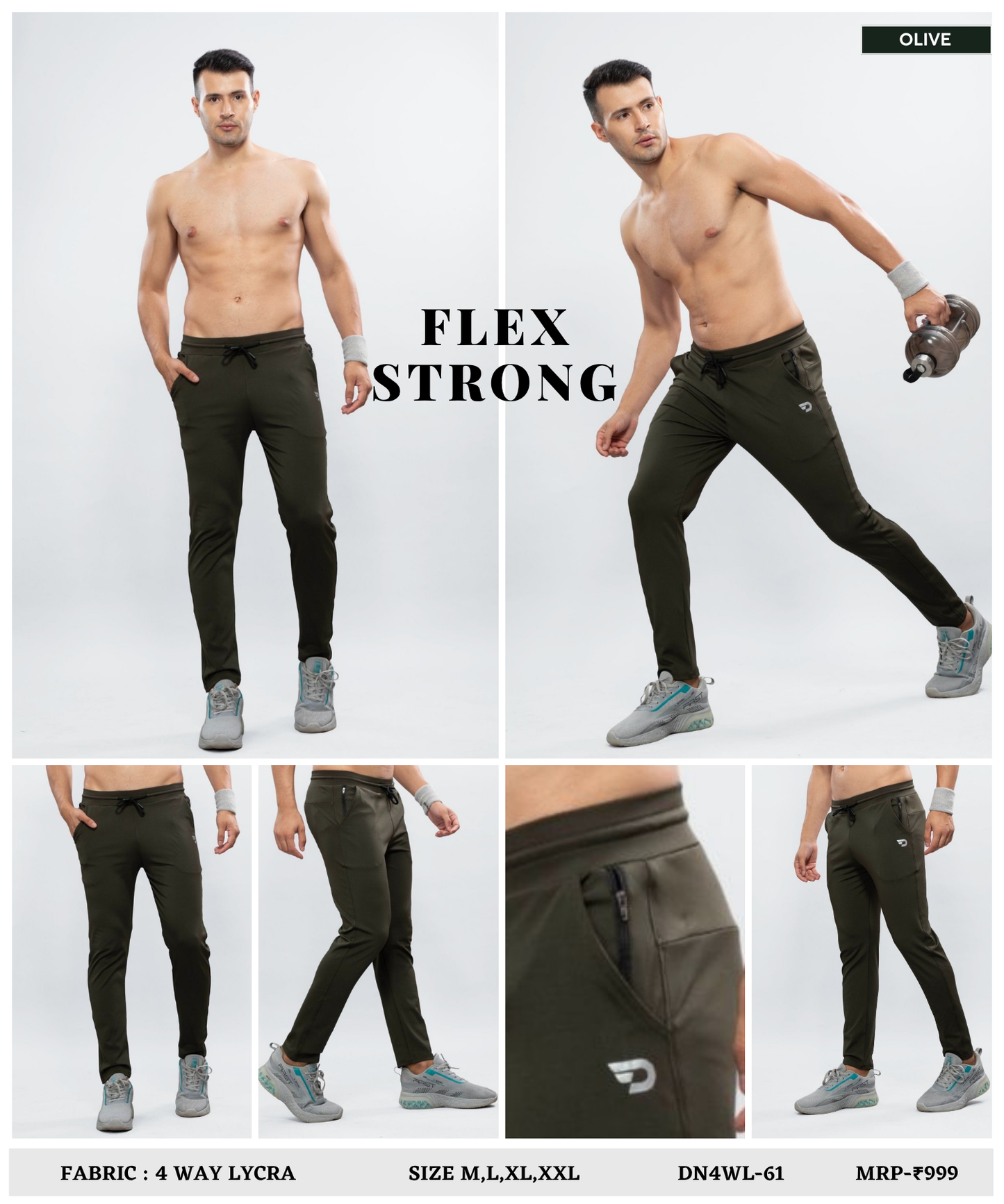 Cross Pocket Utility Trackpant – Imported 4Way Taiwan Lycra ( 280 GSM )