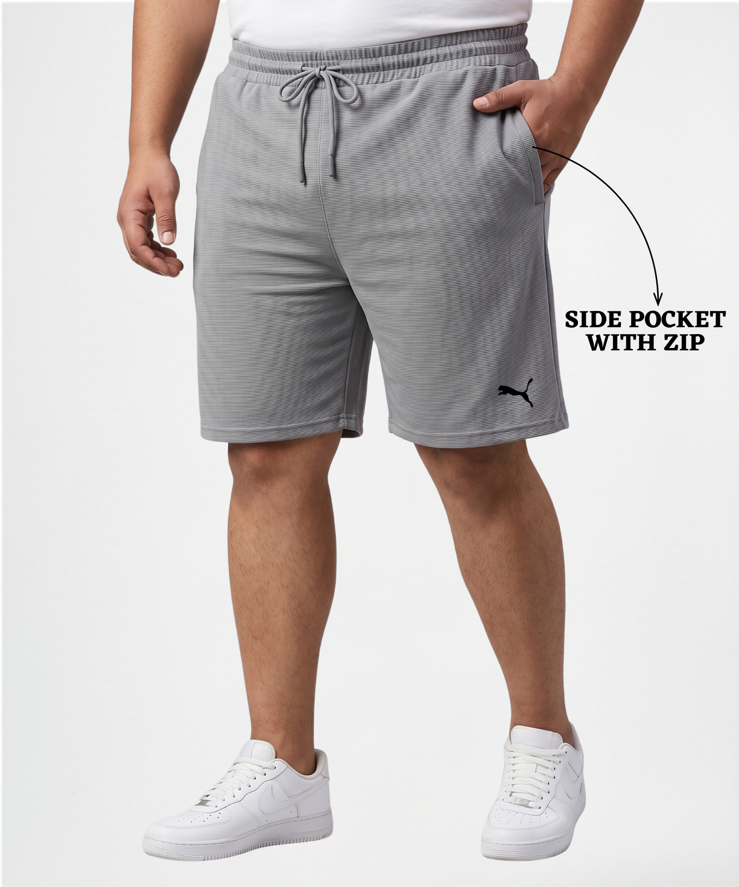 Imported Dobby Lycra Plus Size Shorts (GSM 250)