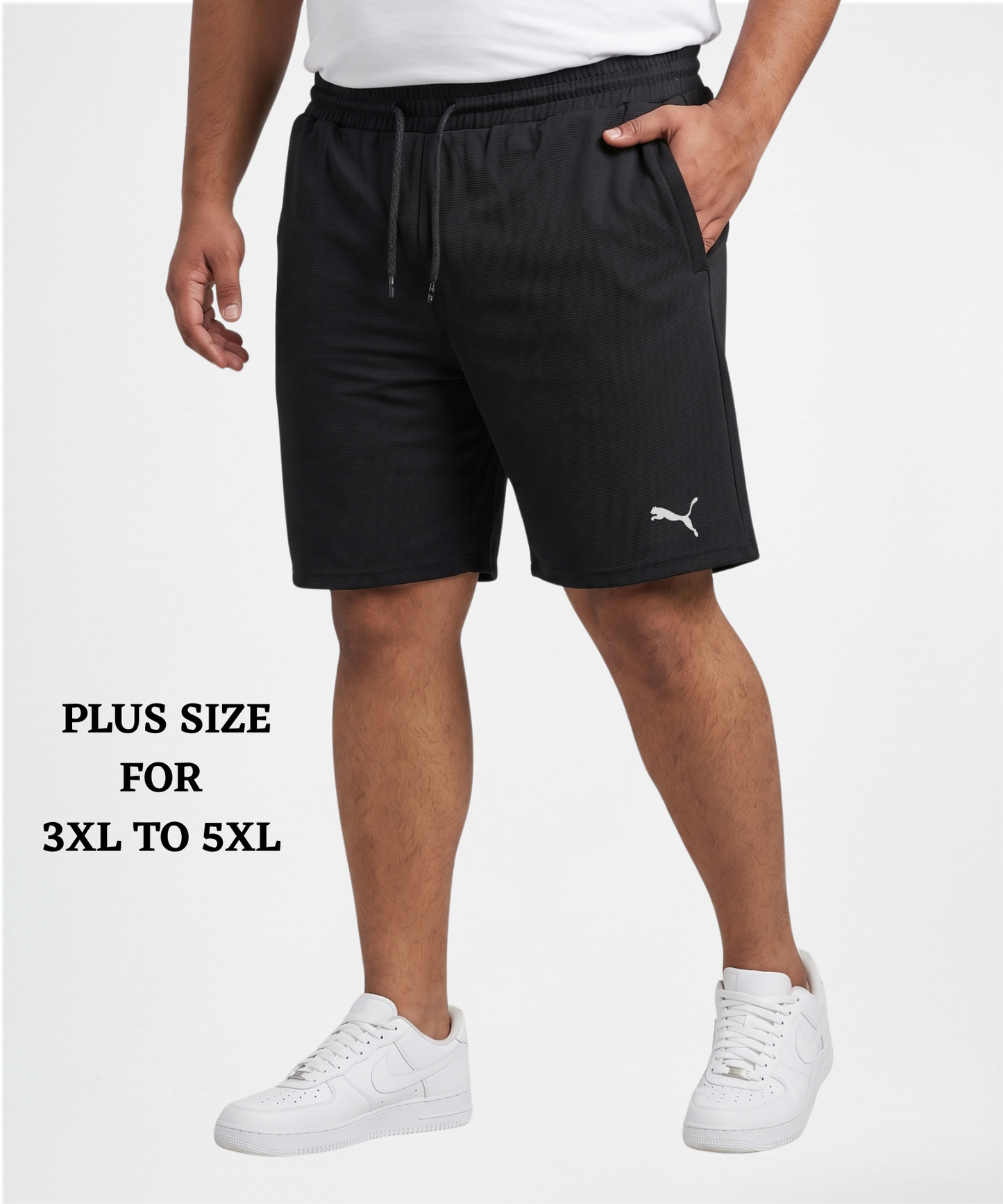 Imported Dobby Lycra Plus Size Shorts (GSM 250)