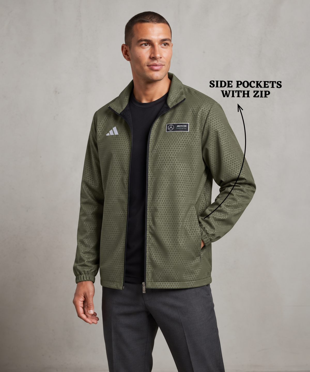 Imported Premium Quality TPU Embossed Windcheater With Inner Lining | Dual Branding Logo | GSM 350 | Regular Fit