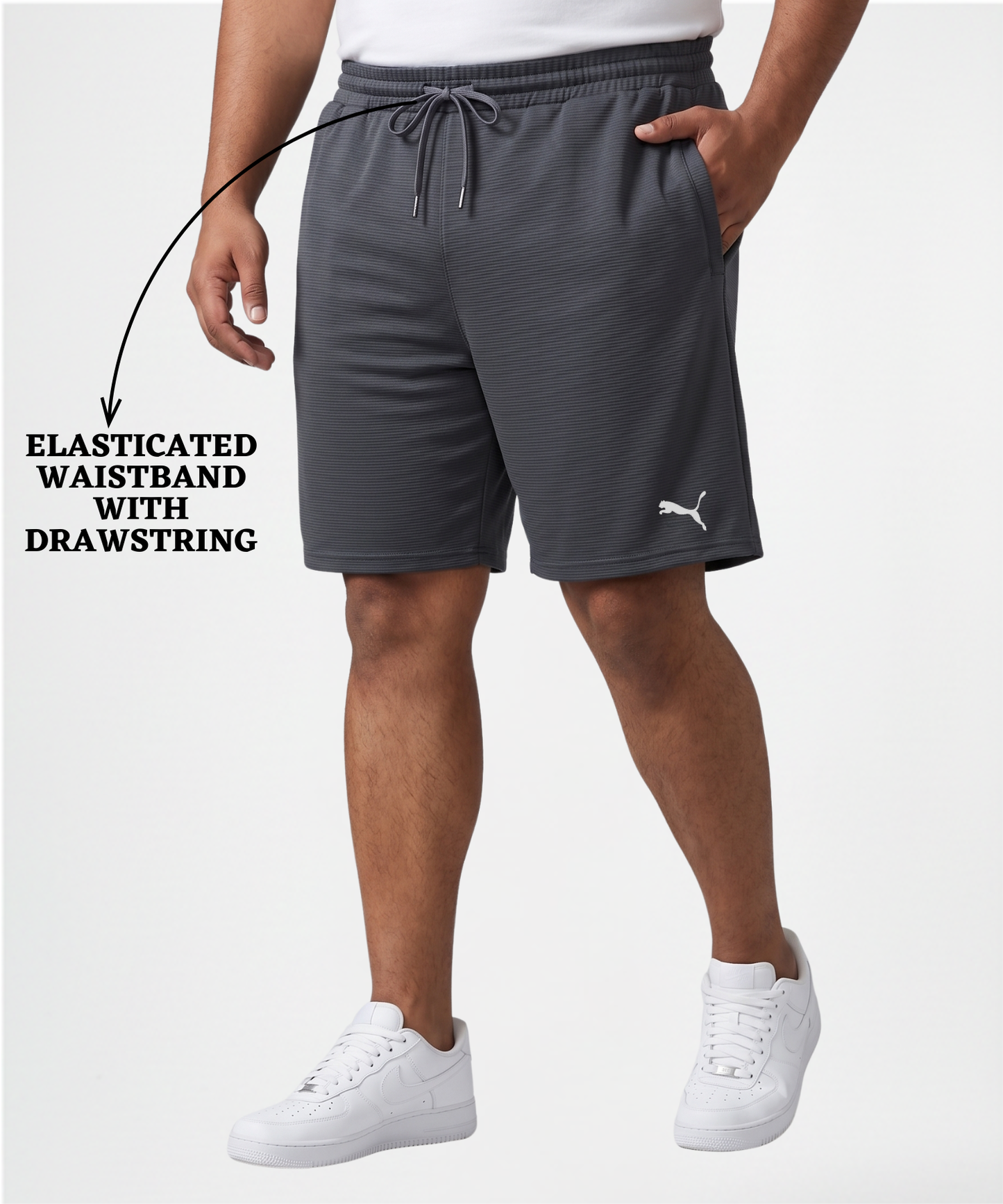 Imported Dobby Lycra Plus Size Shorts (GSM 250)