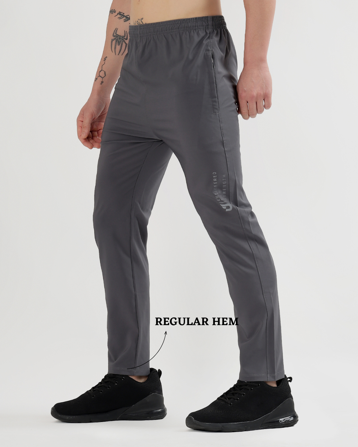 Denmonk Men's Imported Nylon Terry Lycra Track Pants | 180–190 GSM | Slim Fit