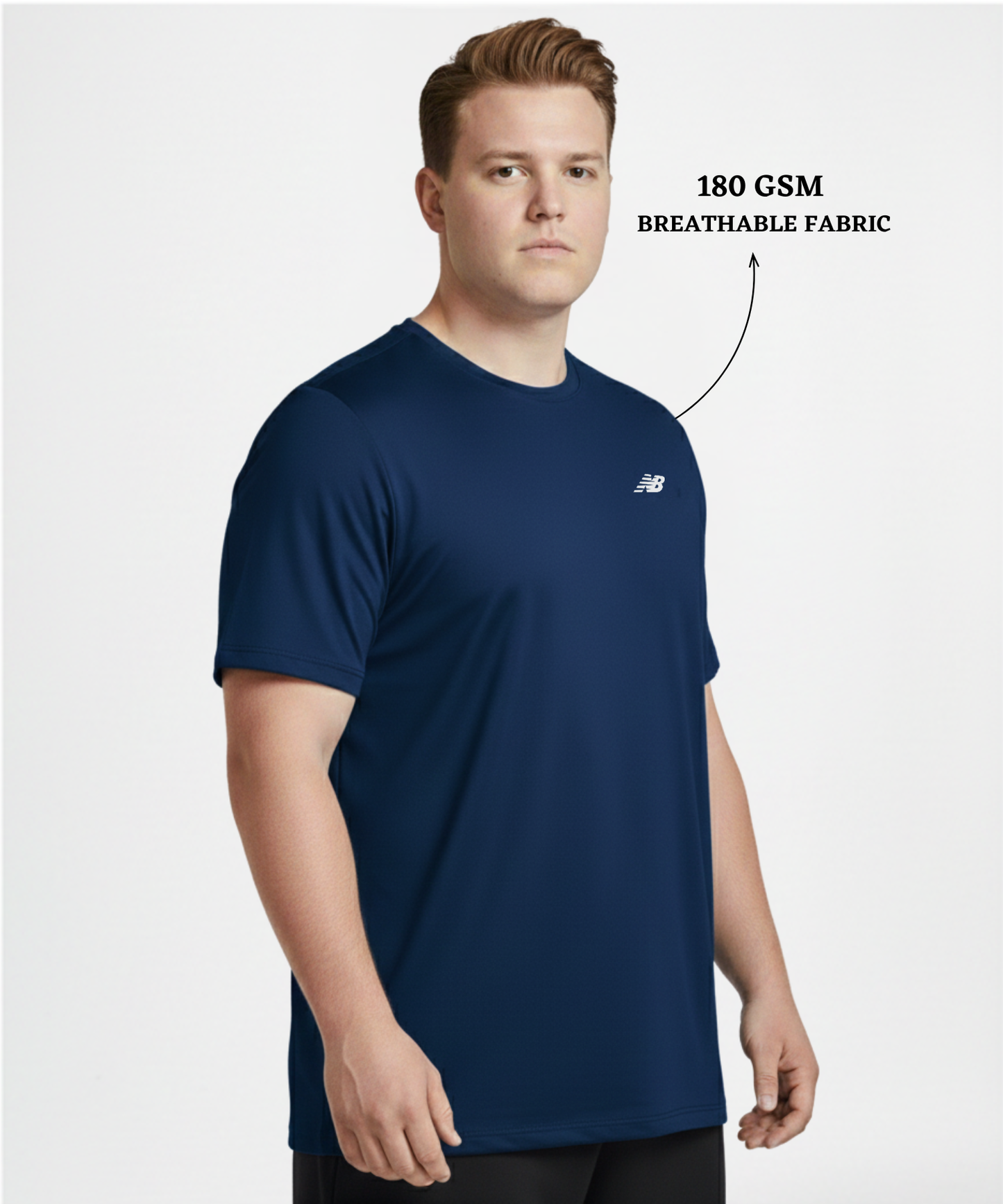 Imported Dotknit Lycra Plus Size T-shirt (GSM-180)