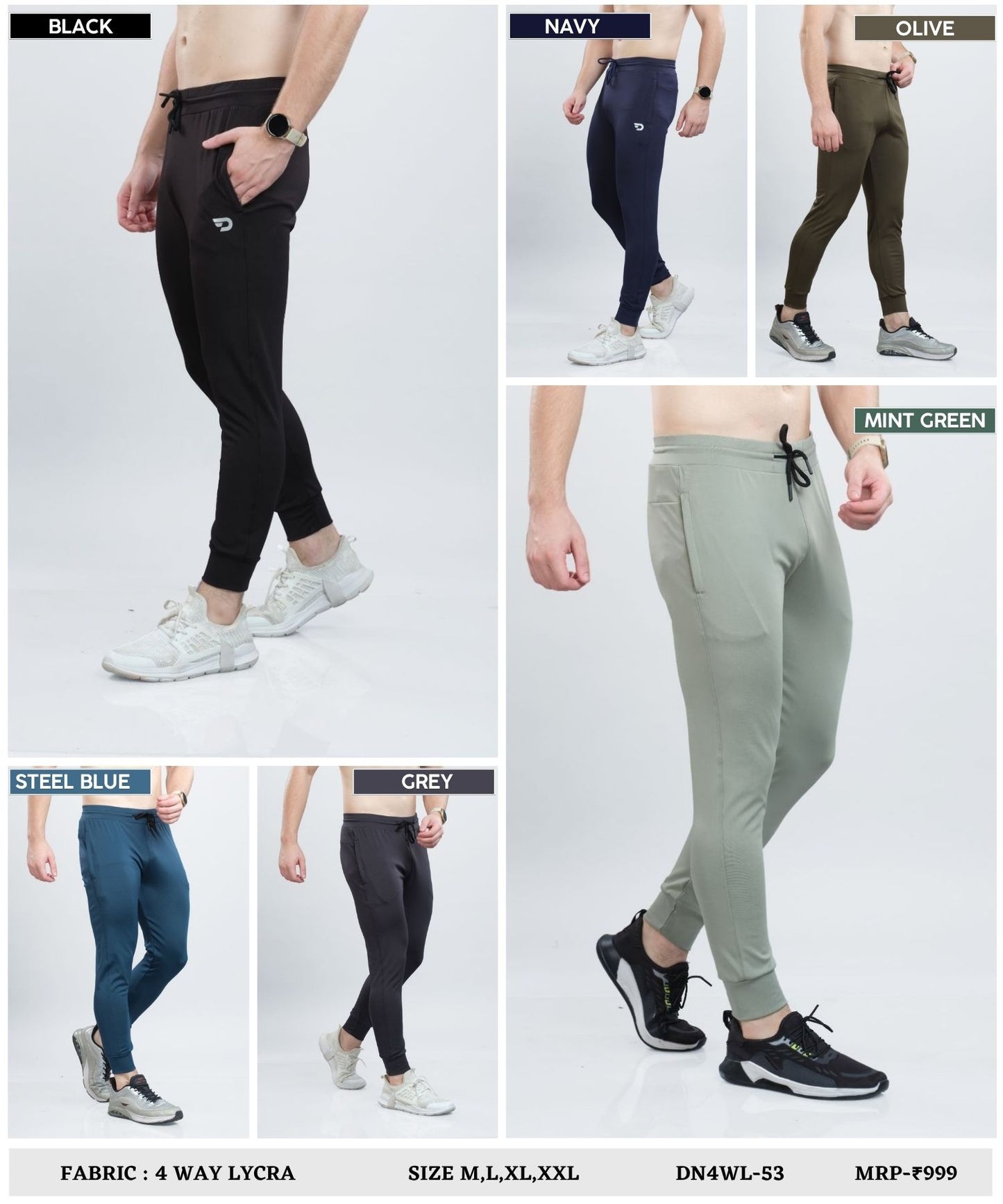 Everyday Trackpant – Imported 4Way Taiwan Lycra ( 280 GSM)
