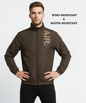 Premium Feather touch Embossed Printed Waterproof Windcheater ( Gsm 350 , Rice-knit fabric inside )