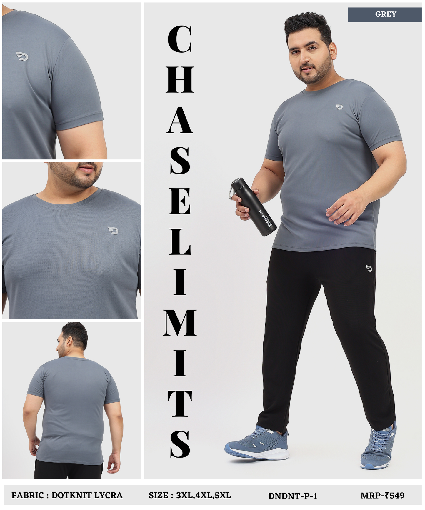 Dotknit Flex Plus Size T-Shirts - Imported Dotnit Lycra (GSM 180)