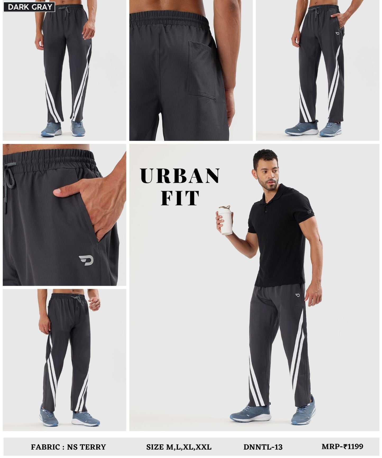 Men’s Imported NS Terry Lycra Straight Fit Trackpant  – Soft, Stretchable & Durable (GSM 180–190)