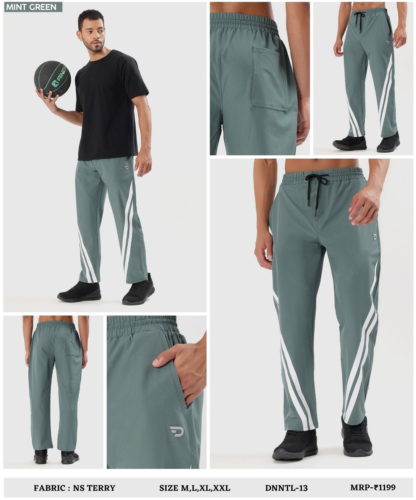 Men’s Imported NS Terry Lycra Straight Fit Trackpant  – Soft, Stretchable & Durable (GSM 180–190)